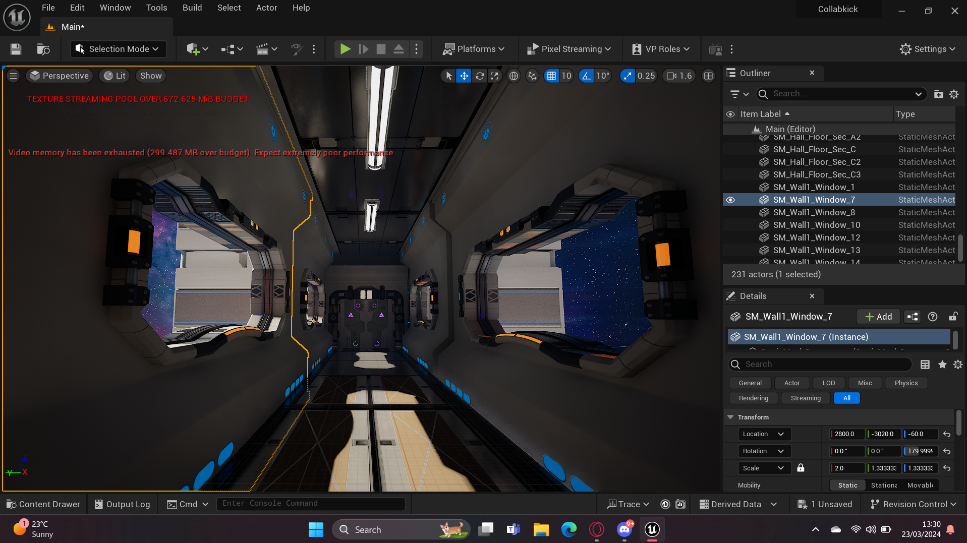 Ship hallway Environment Design #5