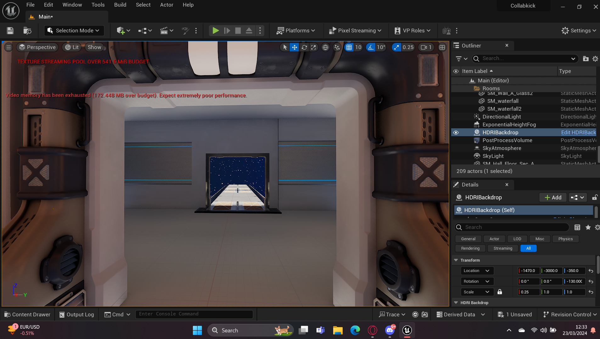 Ship hallway Environment Design #1