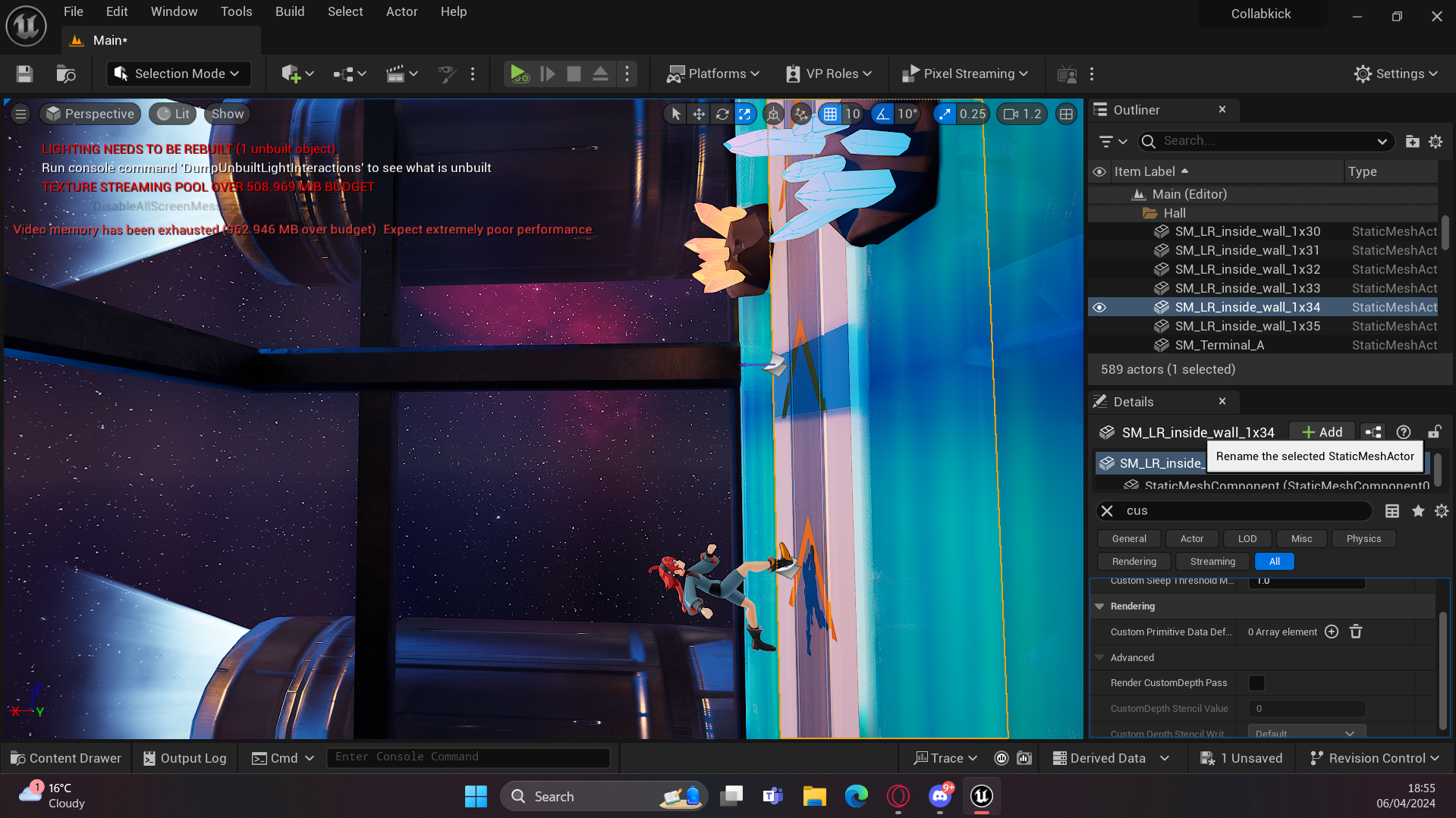 New 0 Gravity Level Environment Design