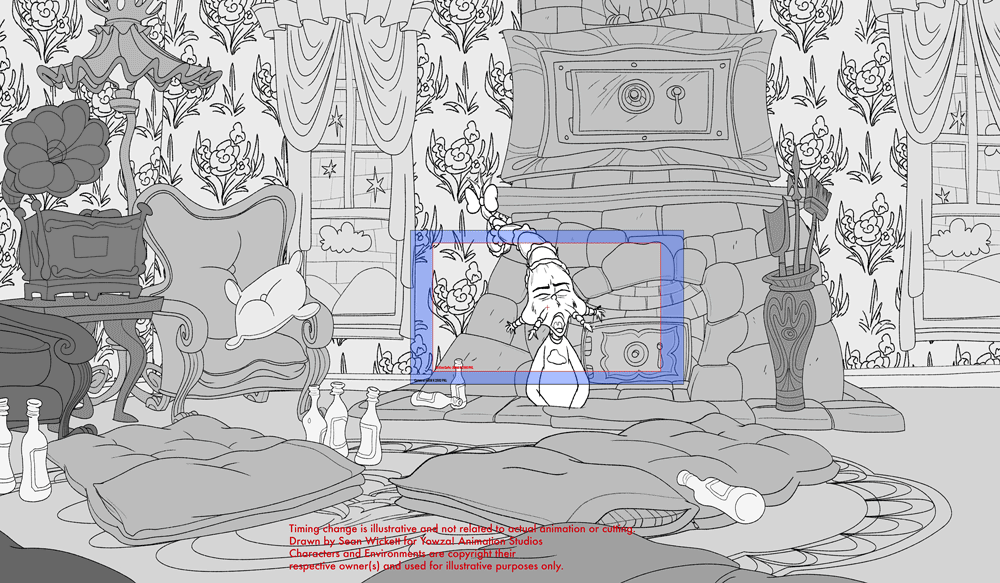 Two scenes in layout