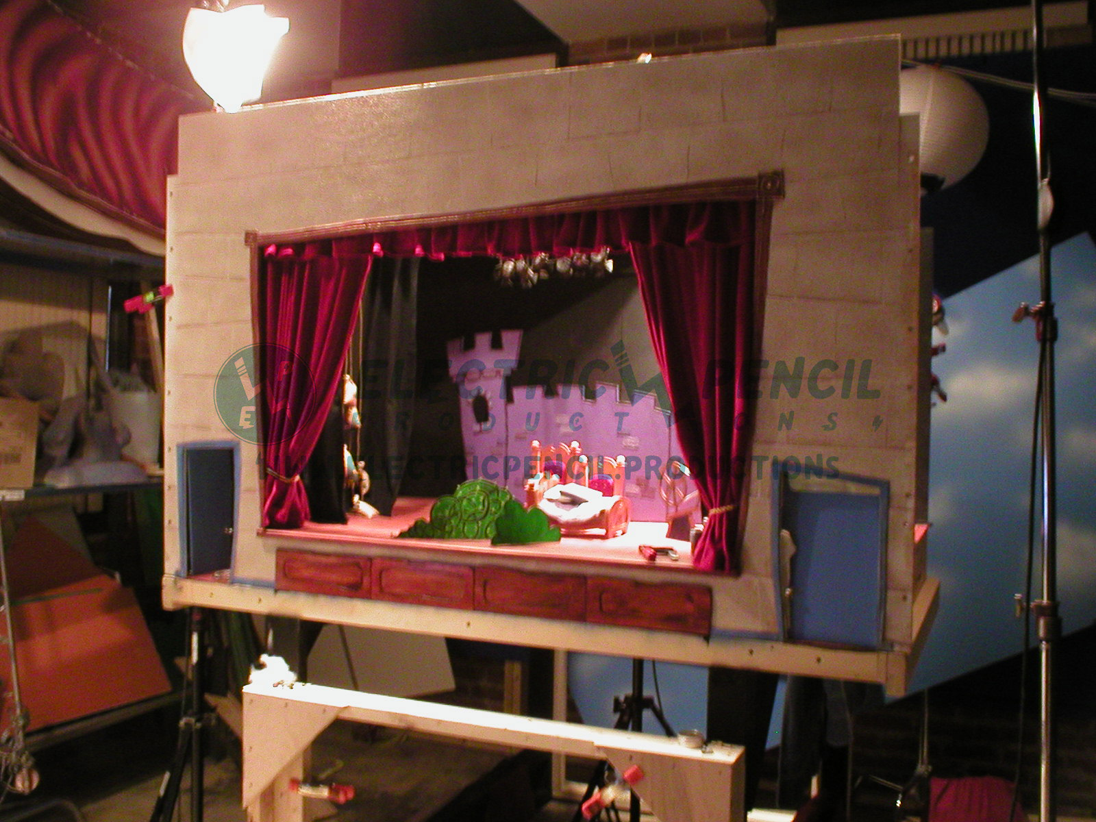 Gymnasium set. Part two consisted of a stage for a play. Dressed and on set.