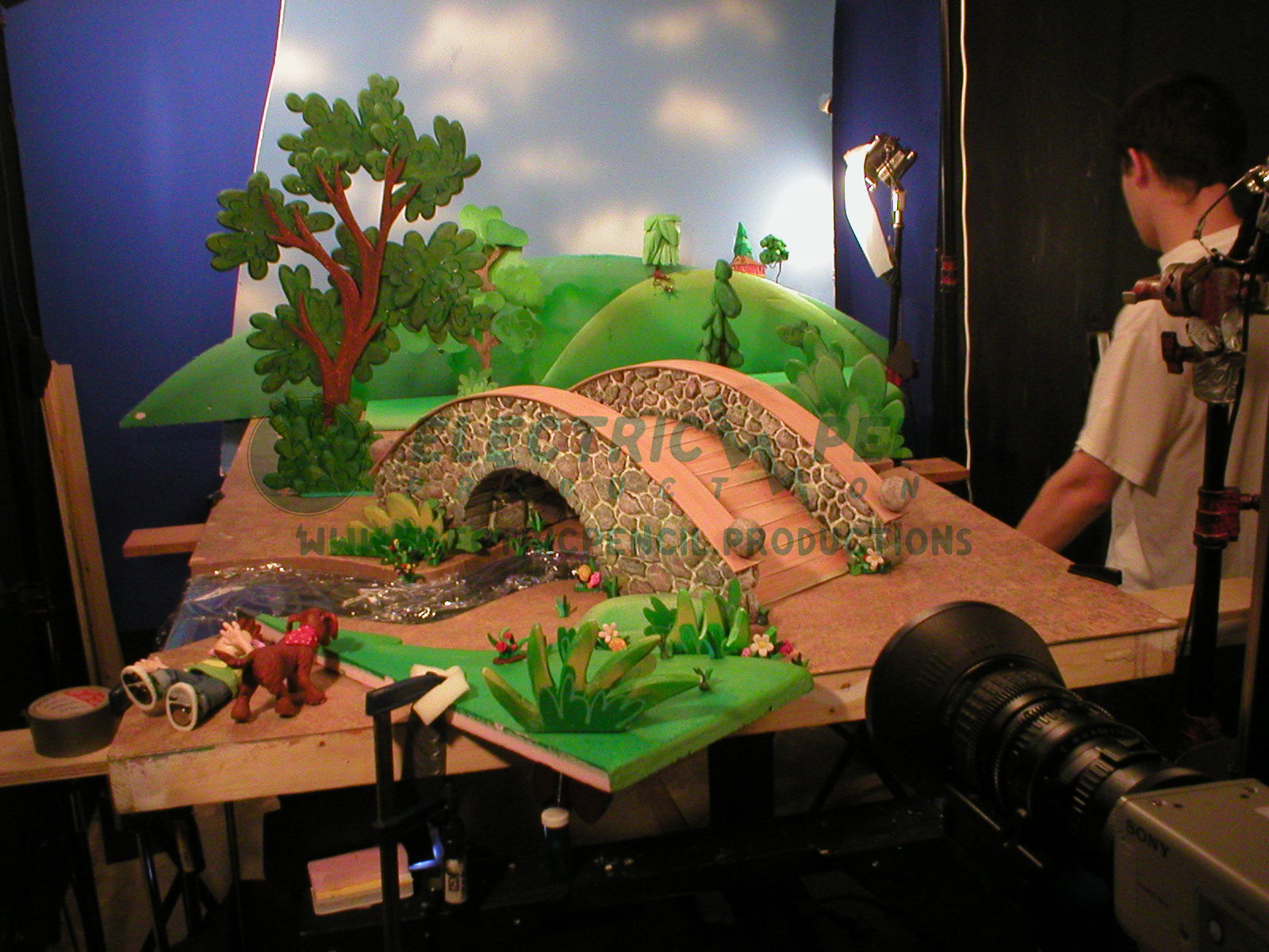 Stone Bridge on set and dressed