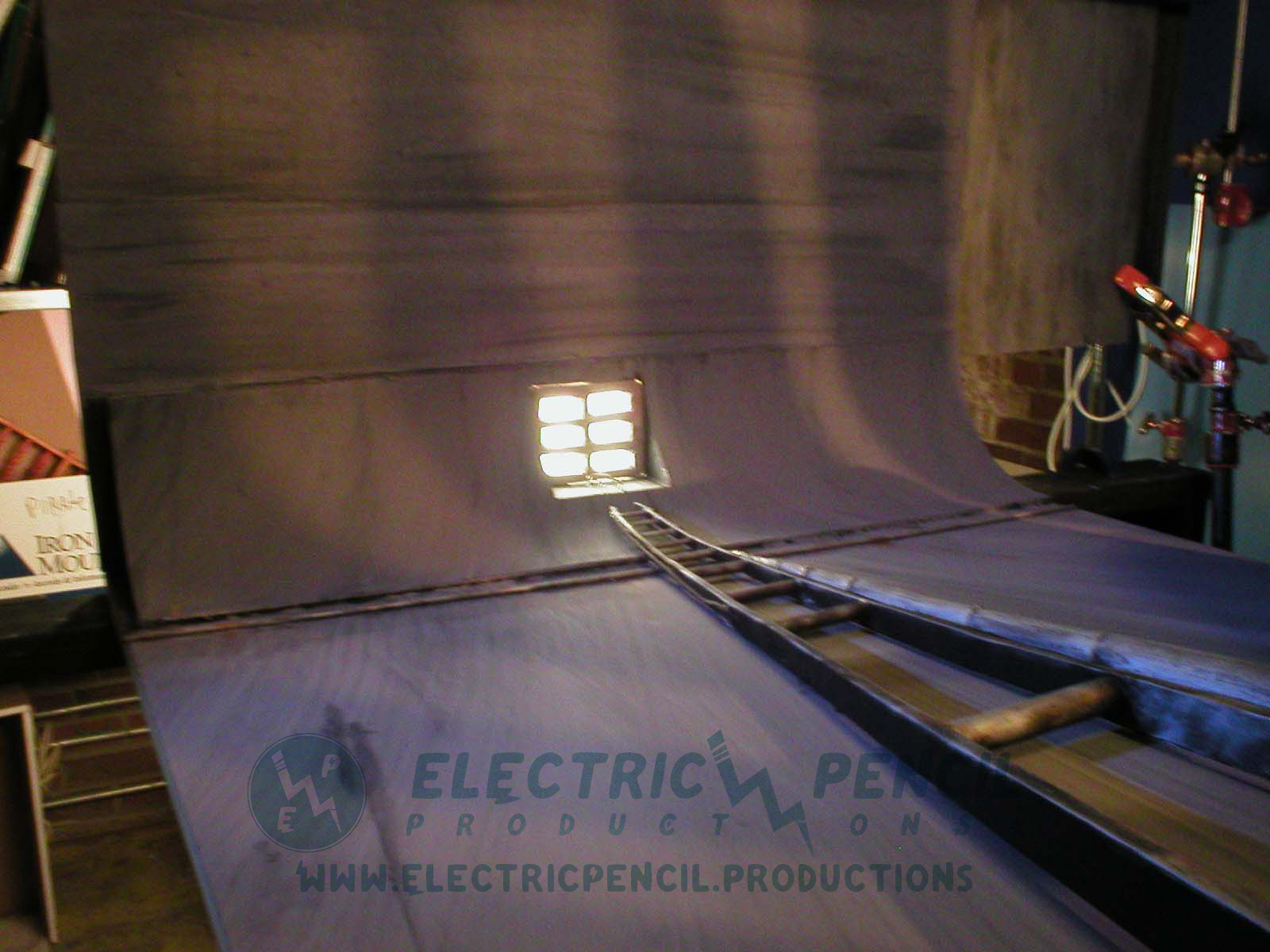 The Sewer. A single shot required a forced perspective set. That was fun!
