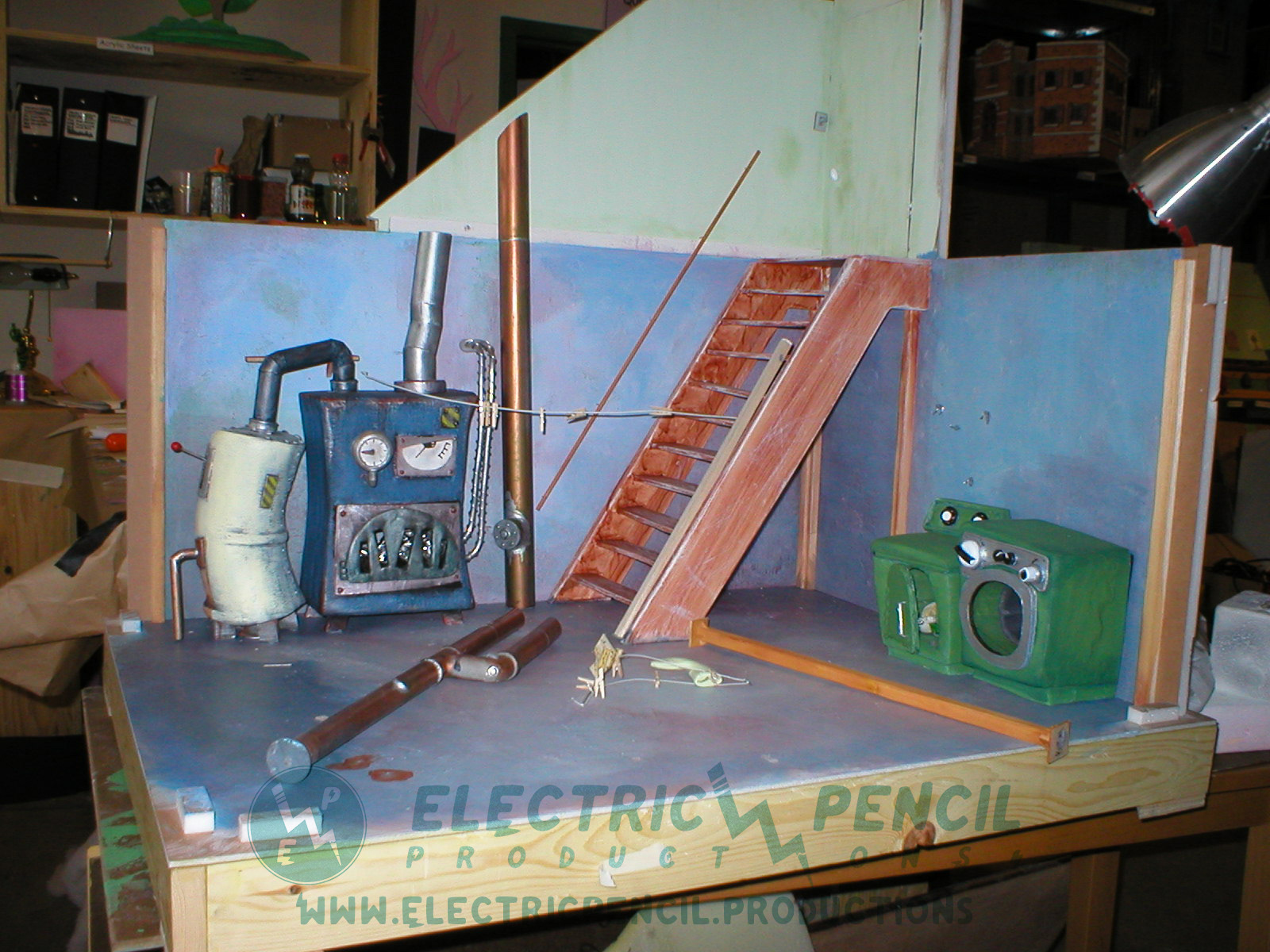 Henry's Basement. I built and painted the set and furnace.