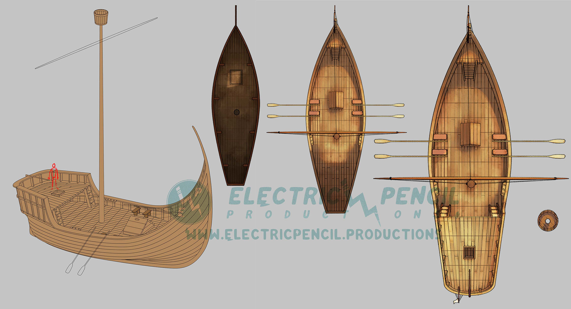 Unfinished boat map for TTRPG.