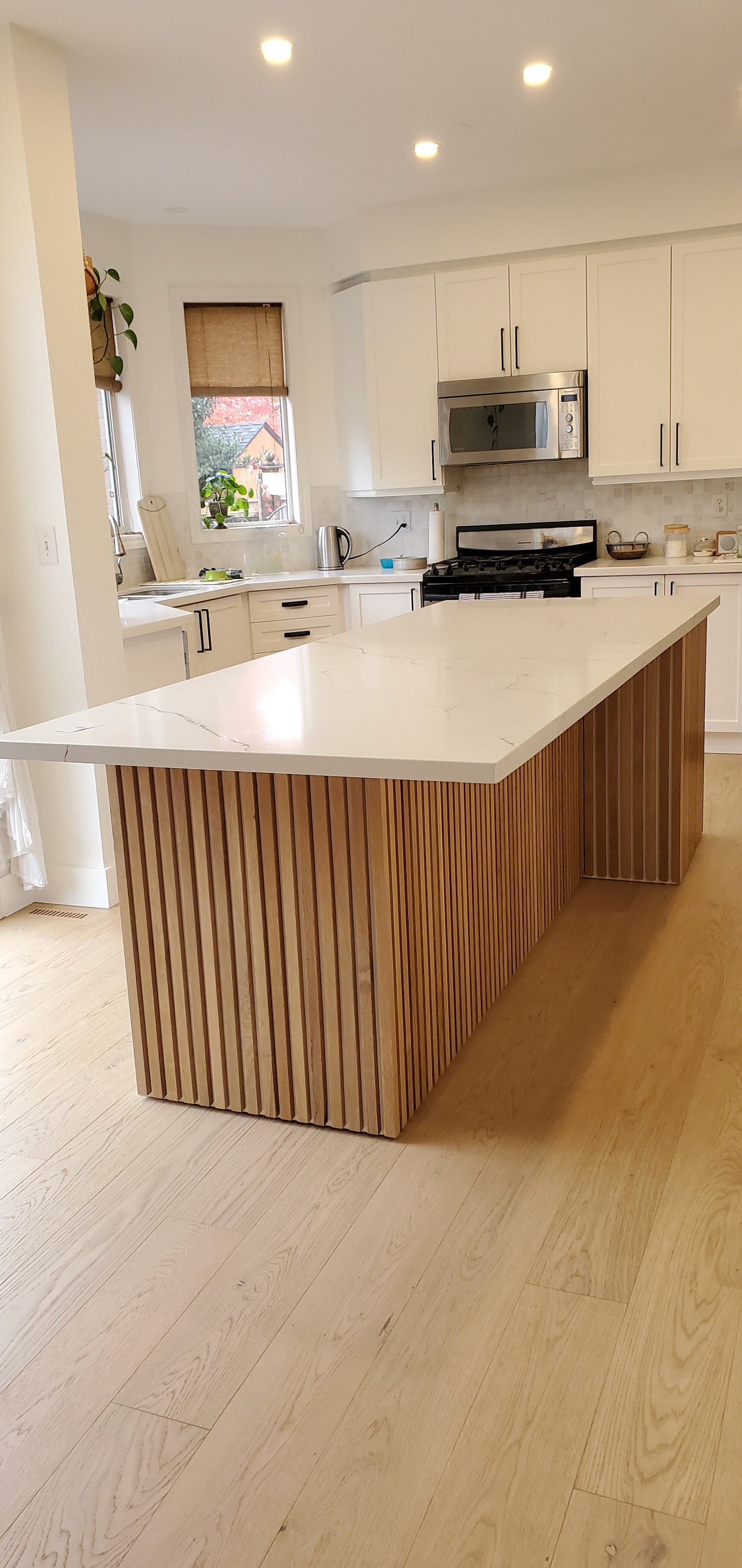 Branches & Boles Woodworks White Oak Kitchen Island Accent Slats