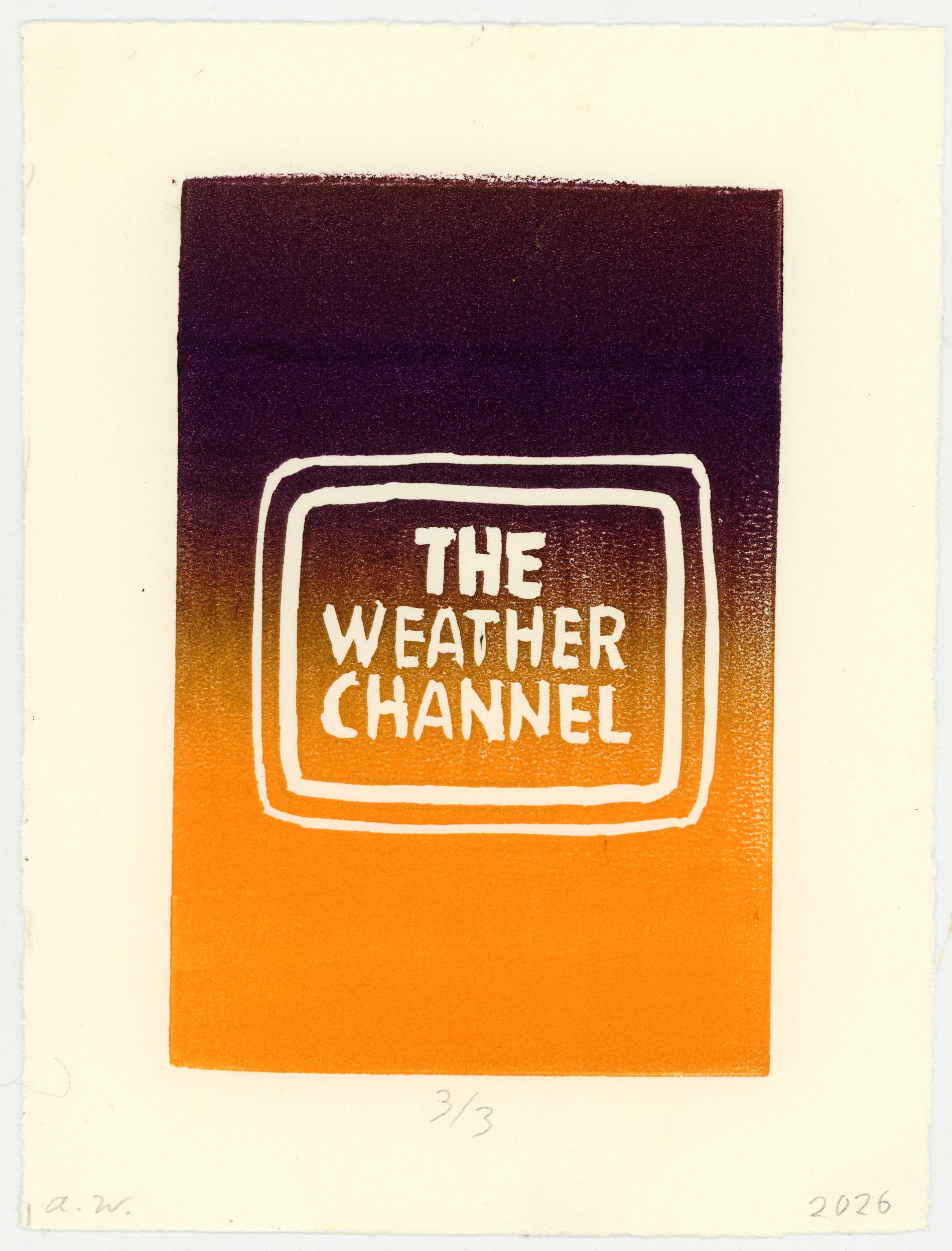 single color relief print