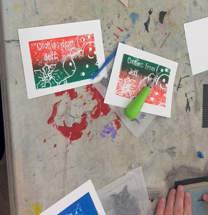 5"x7" Greeting Card Block Print 