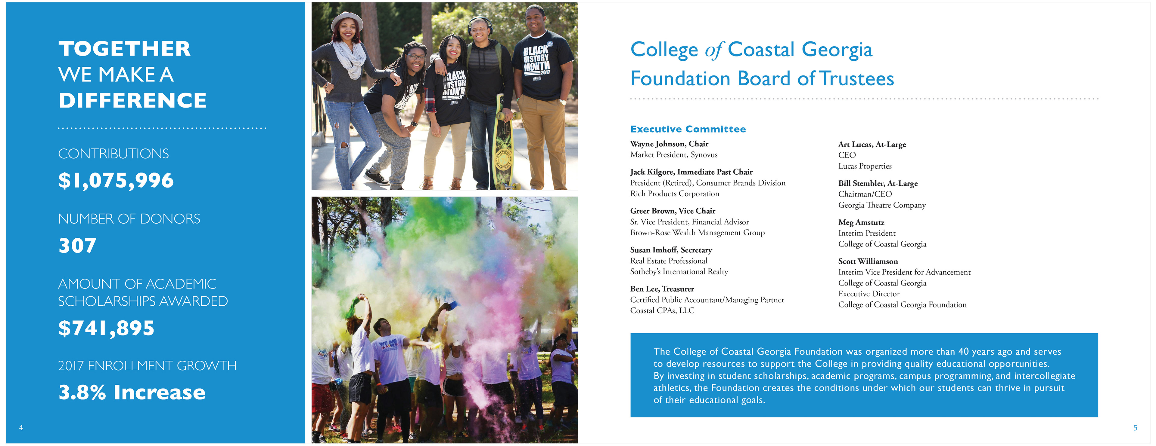 Handled all design and photo choices for the annual report.