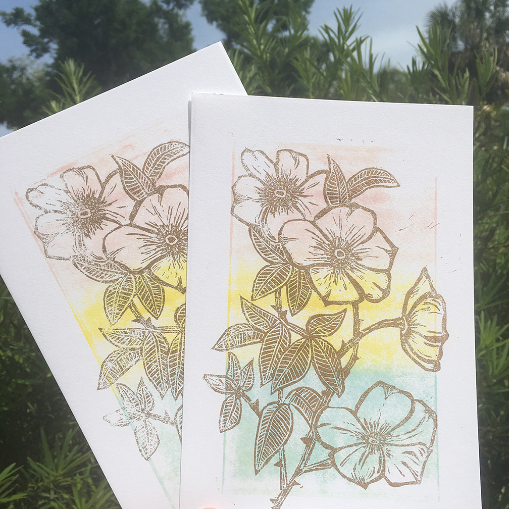 Cherokee rose print.