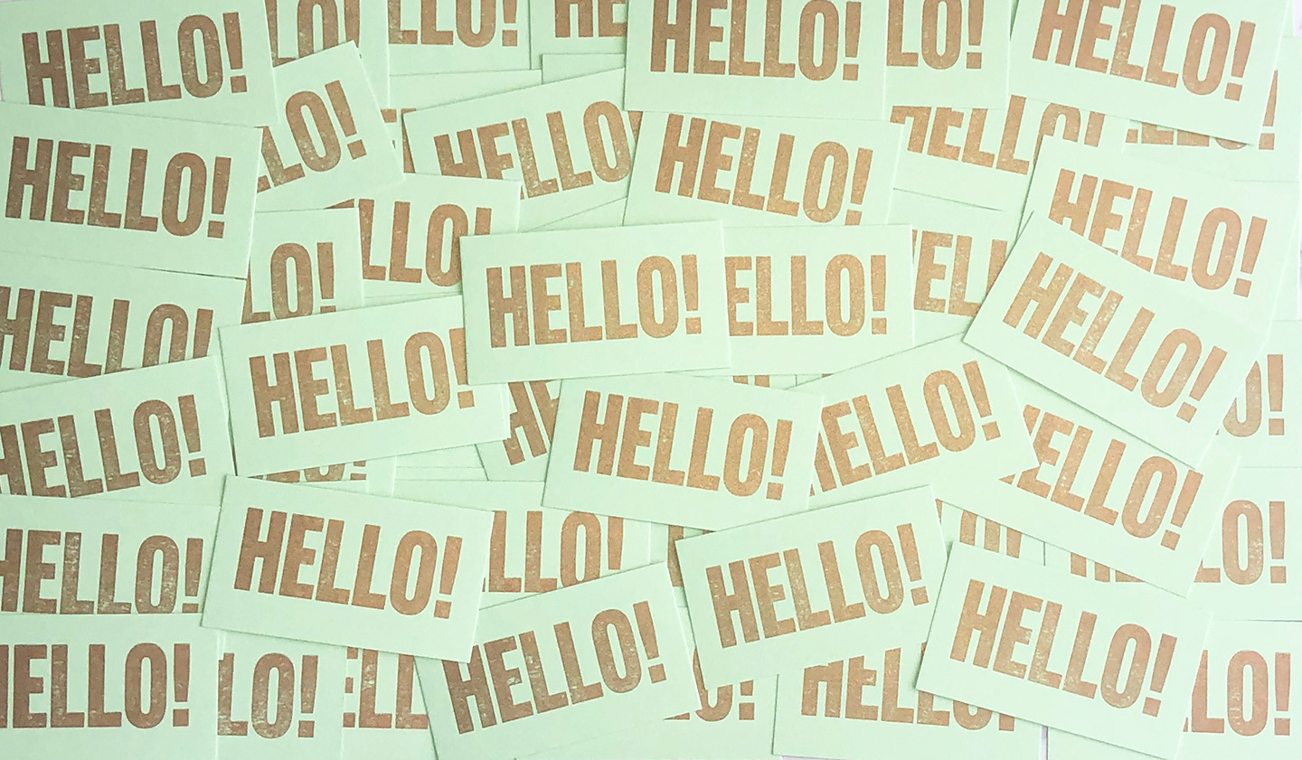 sarah hearts design letterpress business card