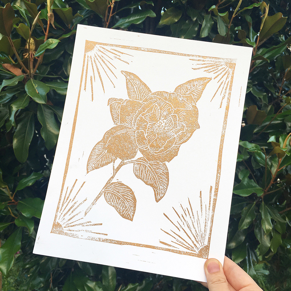 Magnolia print.