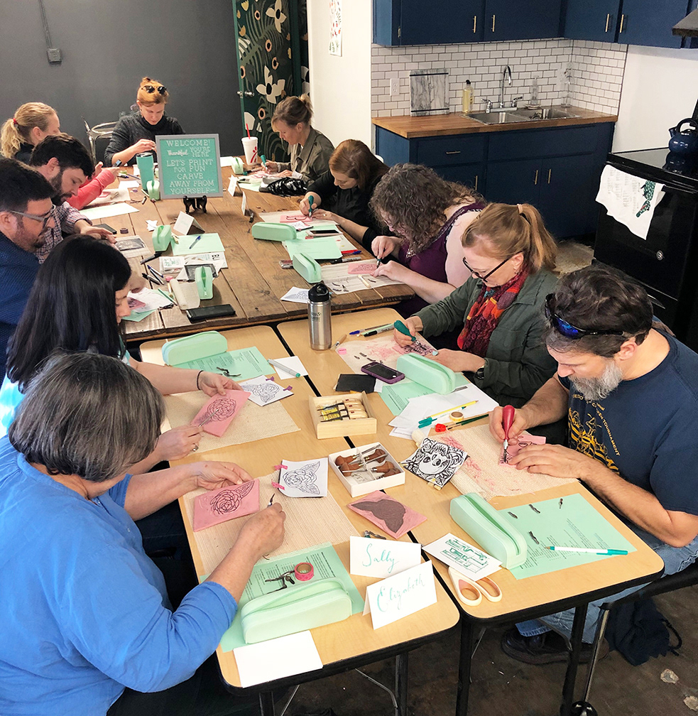 Students working at their own pace.
