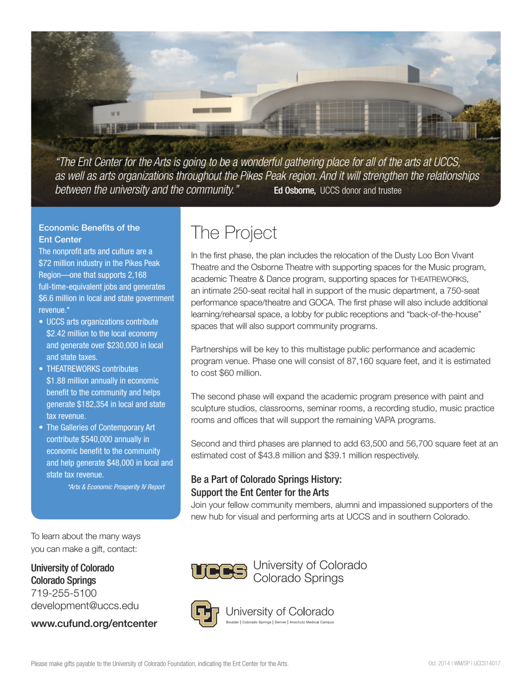 Back cover of brochure.