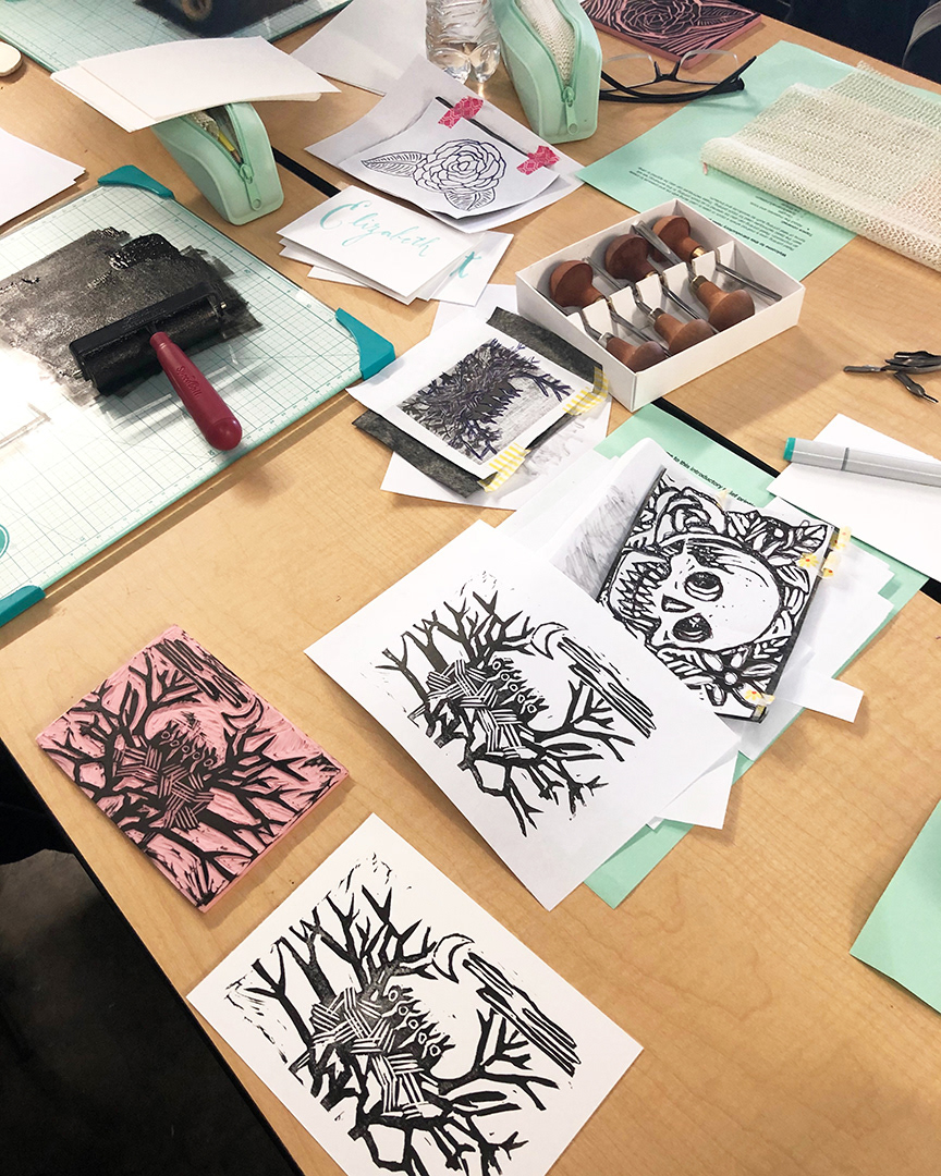 Prints and blocks.