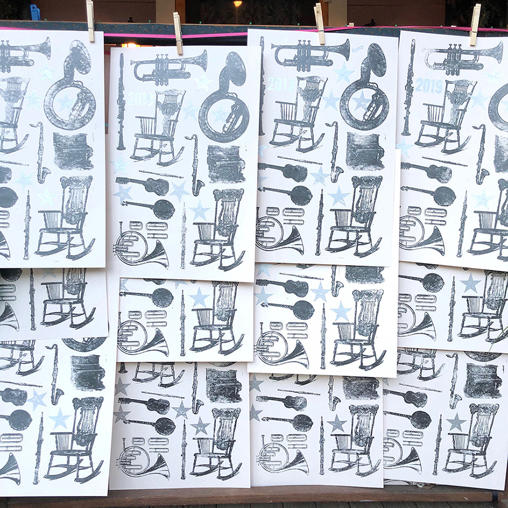 12x18 Broadsides printed for 2019 Brunswick Porchfest.