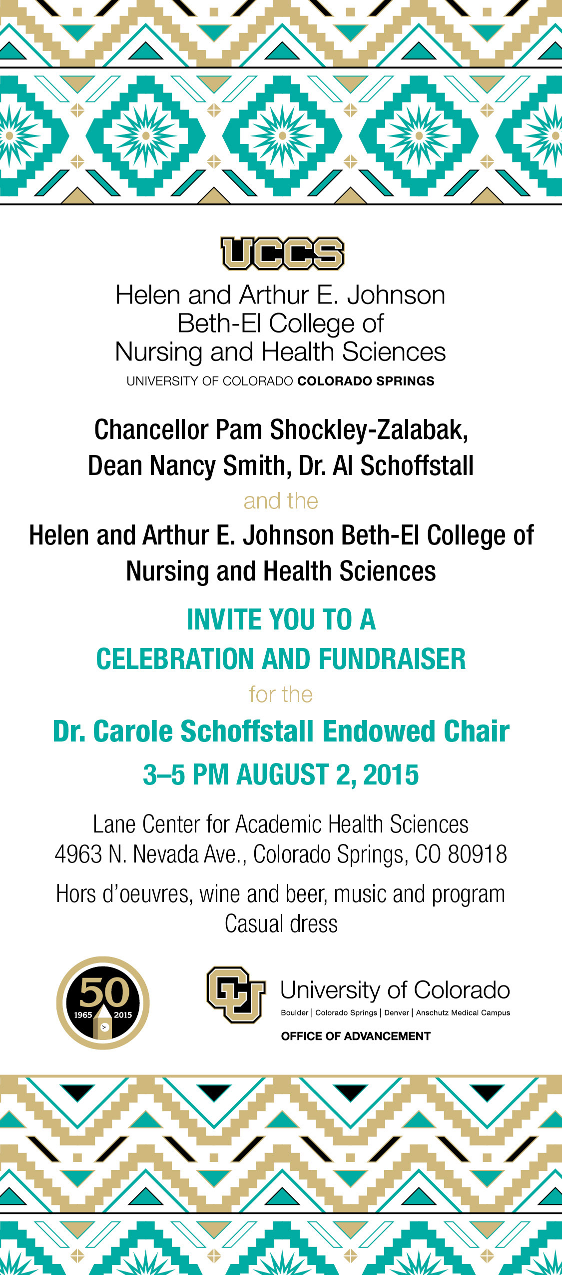 Example of an invitation design; front of invitation.