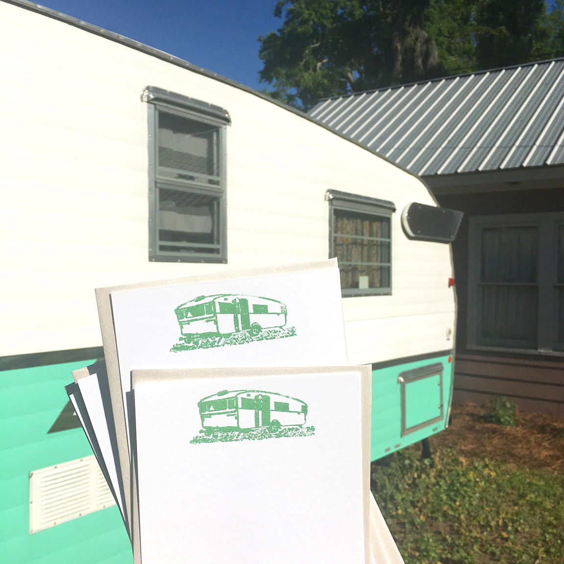 Vintage trailer notecards.