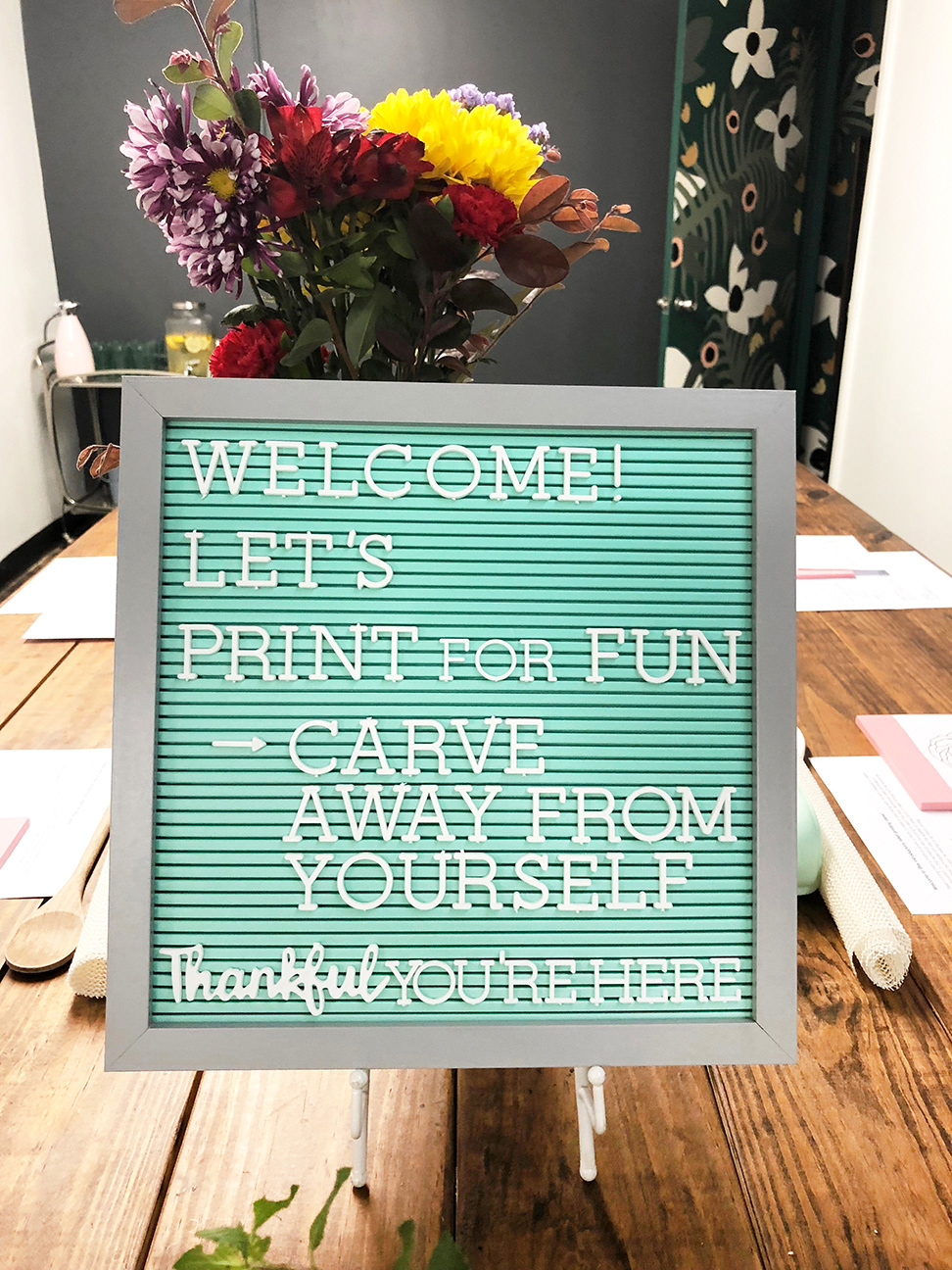 Welcoming students to class.