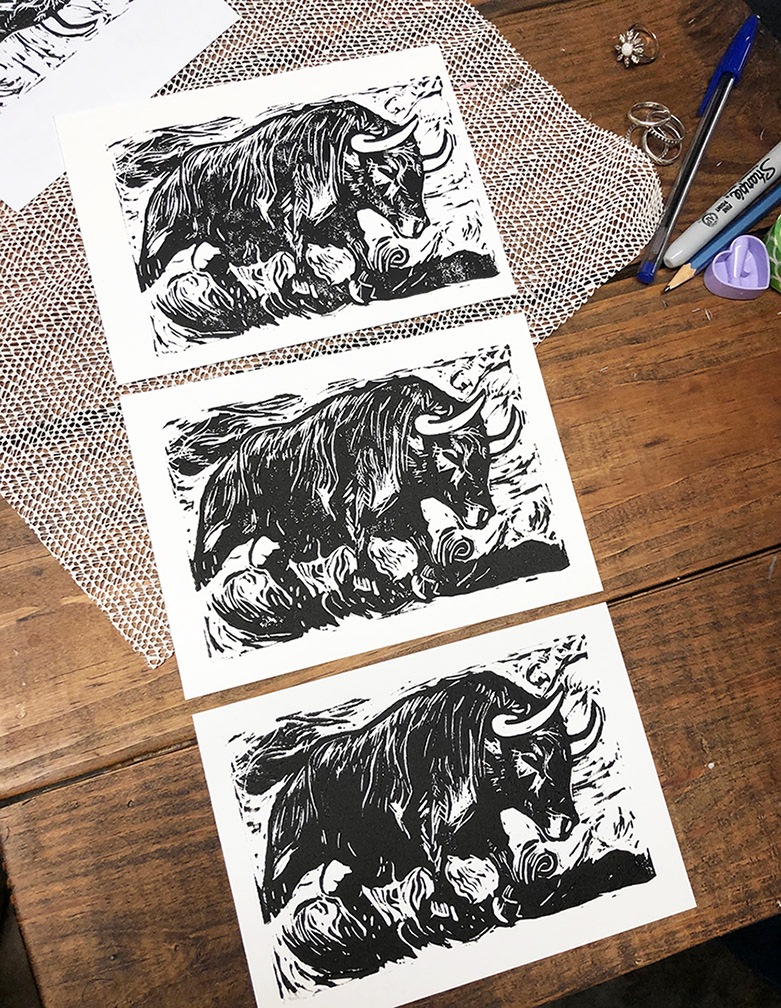 Gorgeous bull print.