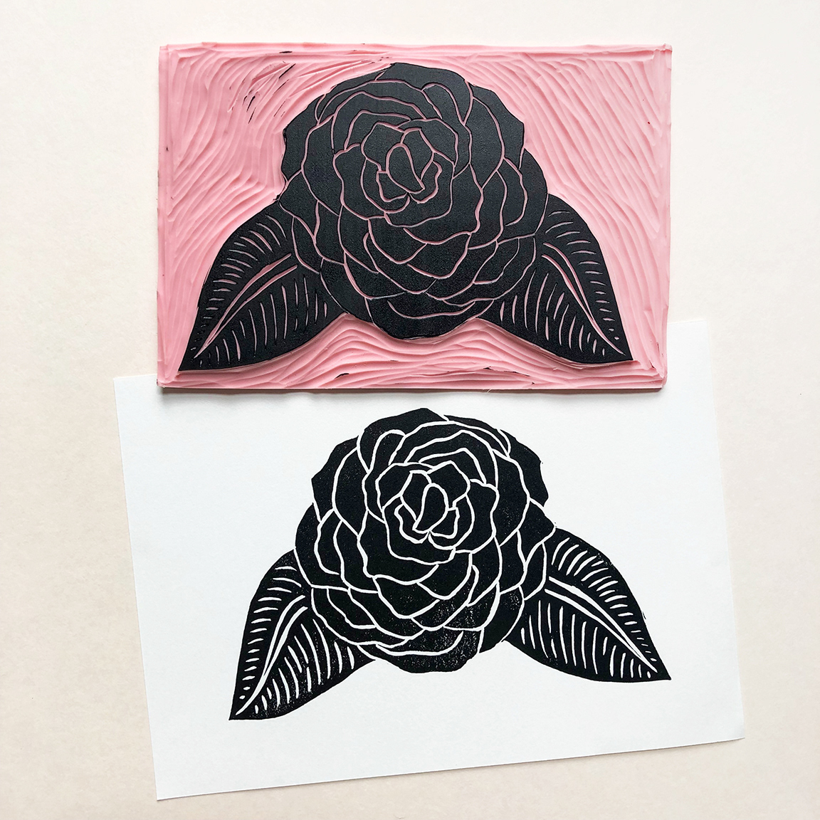 Example of carving and print.