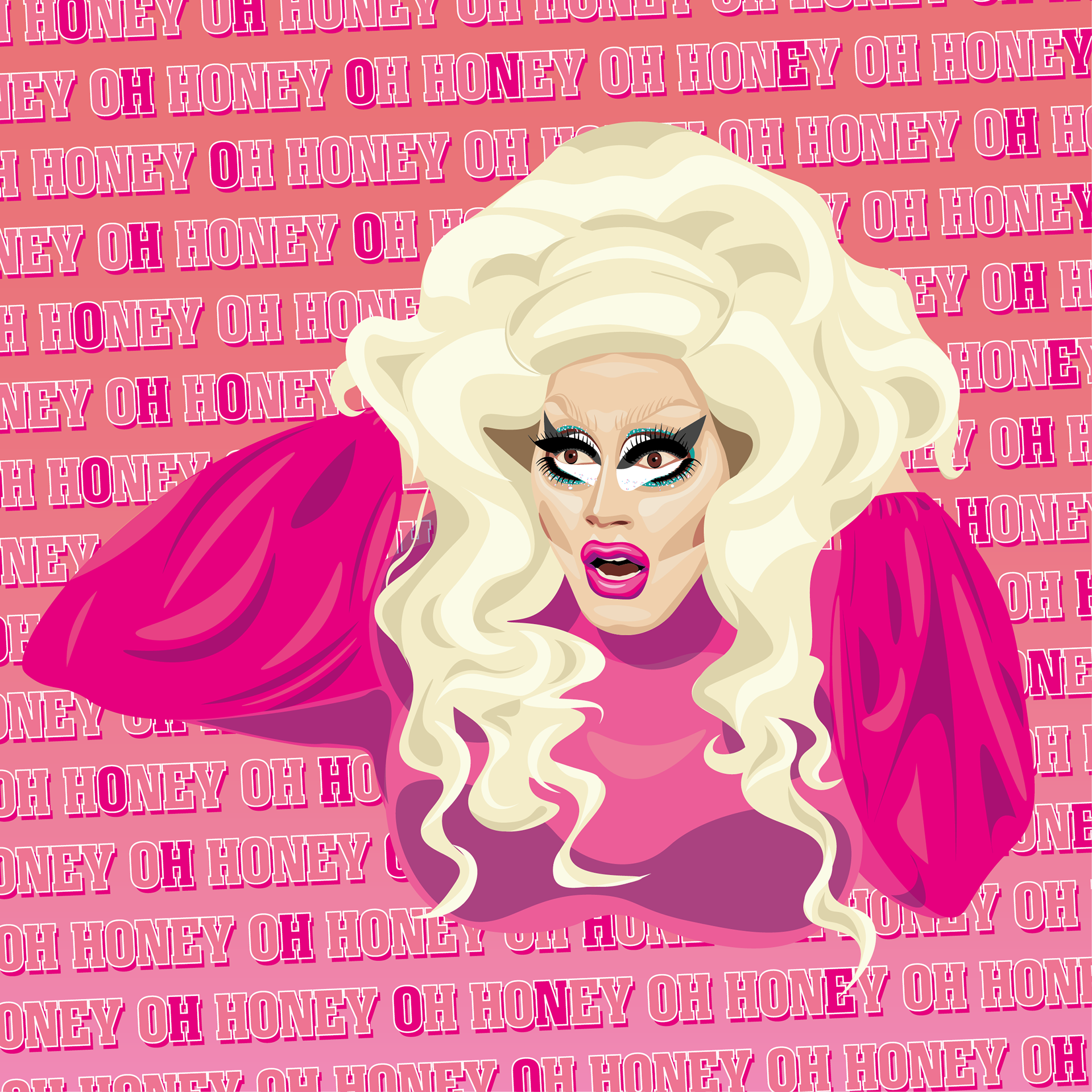 Artwork inspired by Trixie Mattel, May 2020