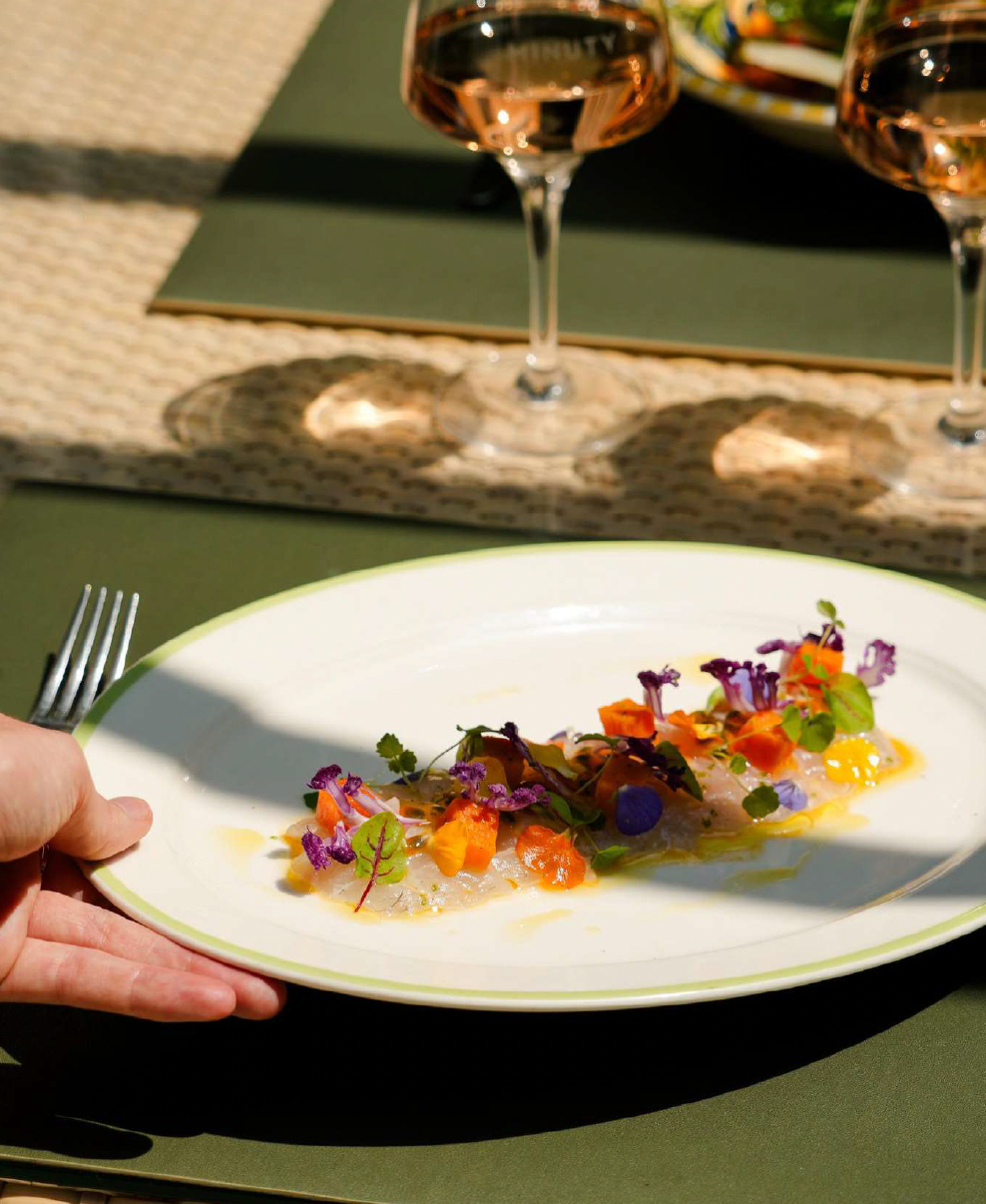 Exquisite seasonal flavors artistically plated to offer a true tribute to the Mediterranean terroir.