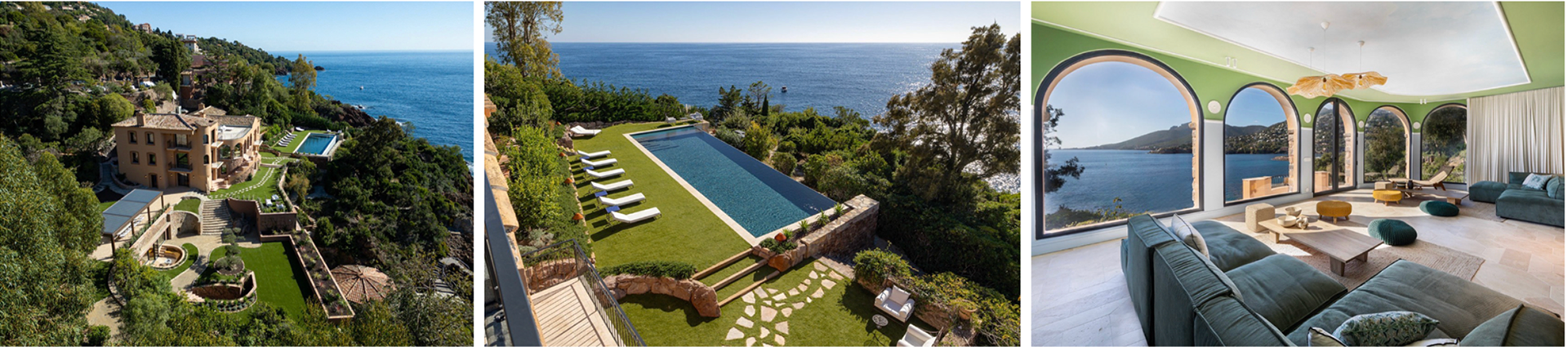 An architectural masterpiece perched between the red rocks and the azure sea of the Esterel coastline.