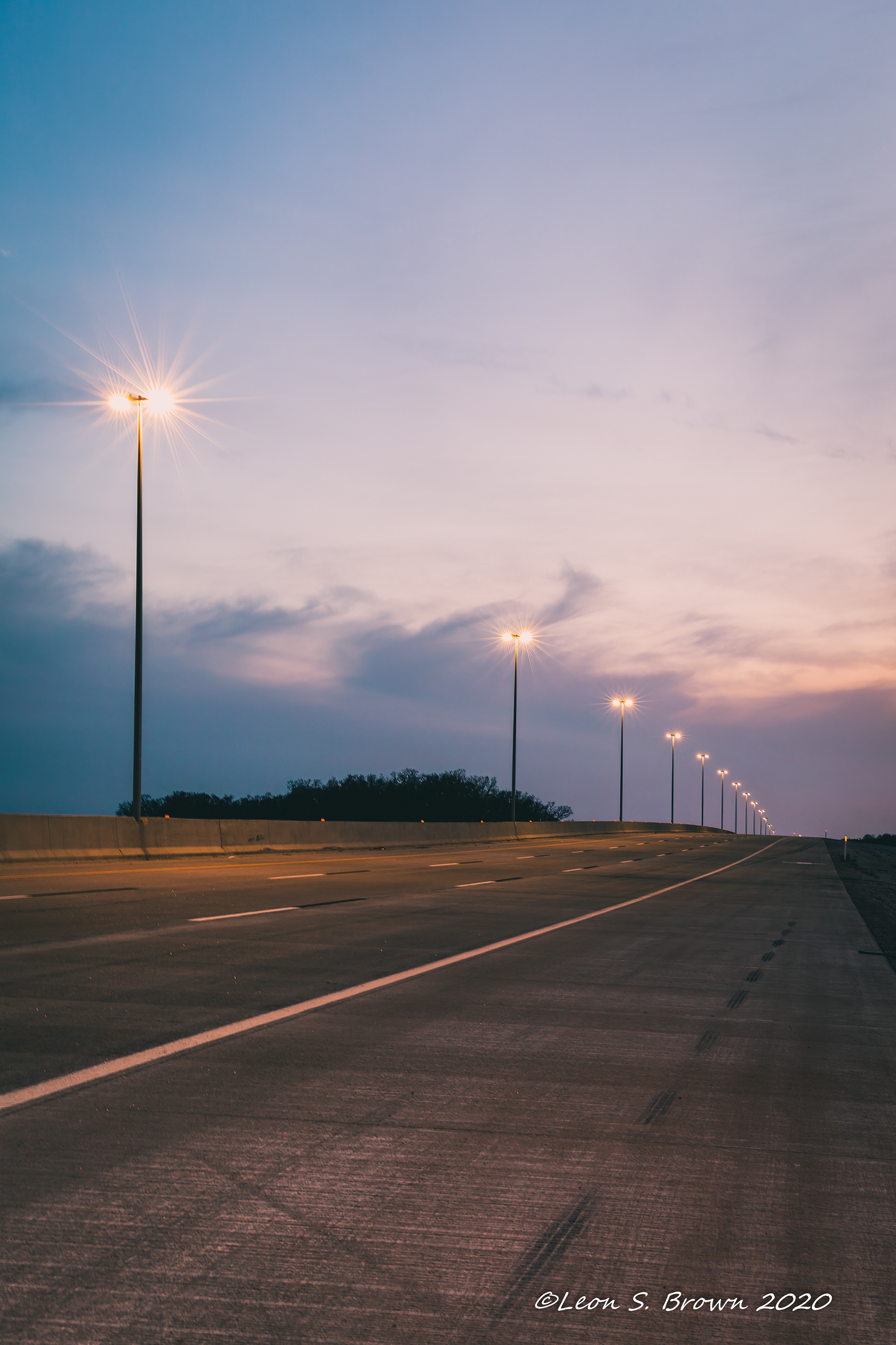 Sunset on the Oklahoma Turnpike