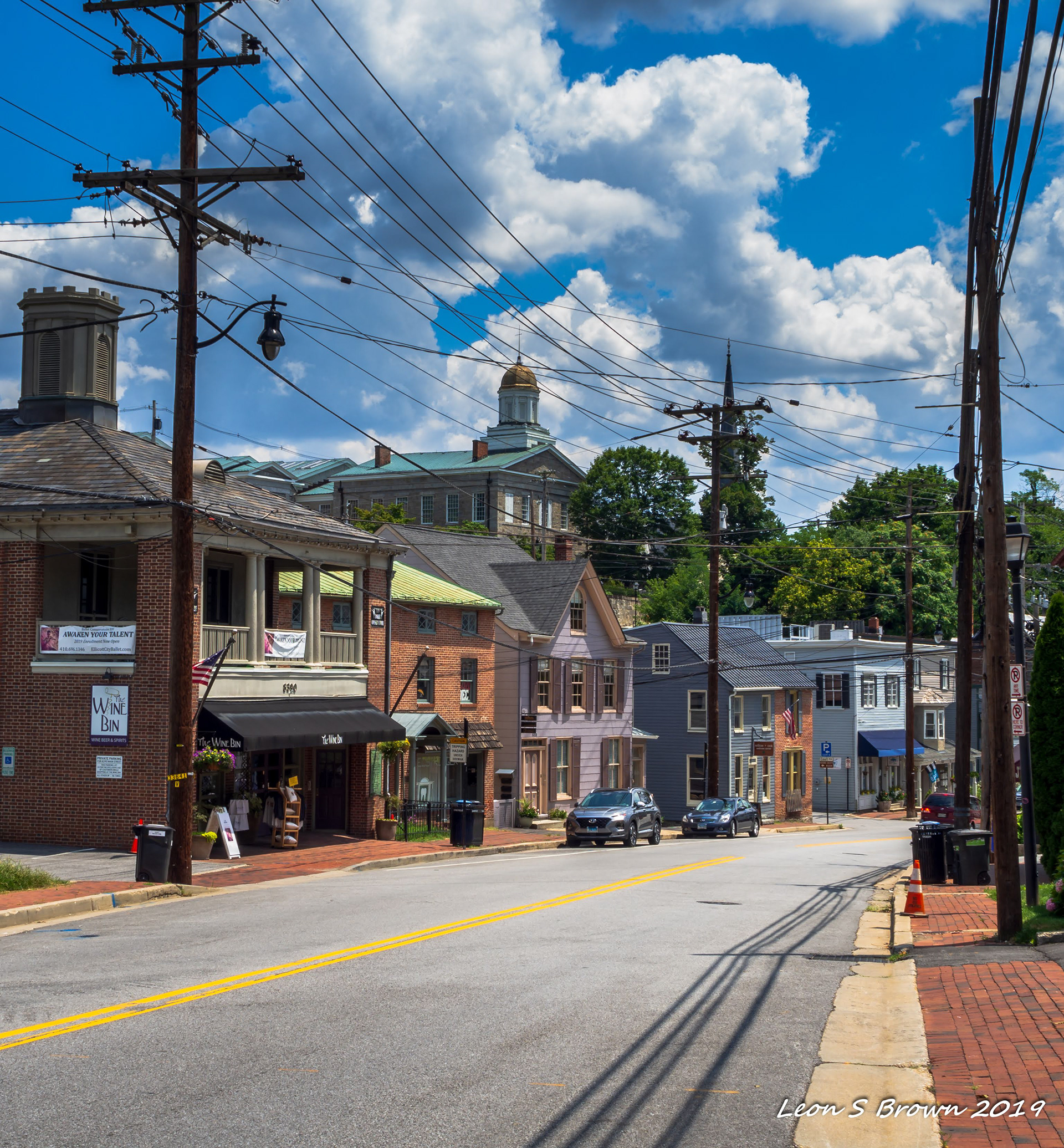 Main St in Ellicott City, Maryland
