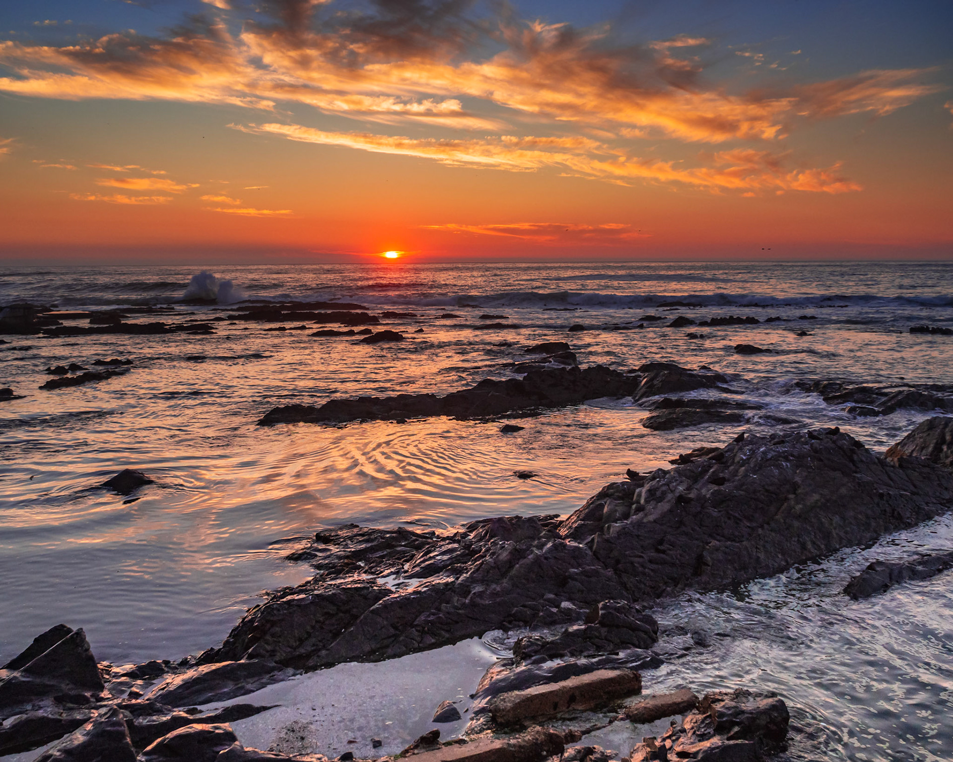 Sunset over the Atlantic Ocean