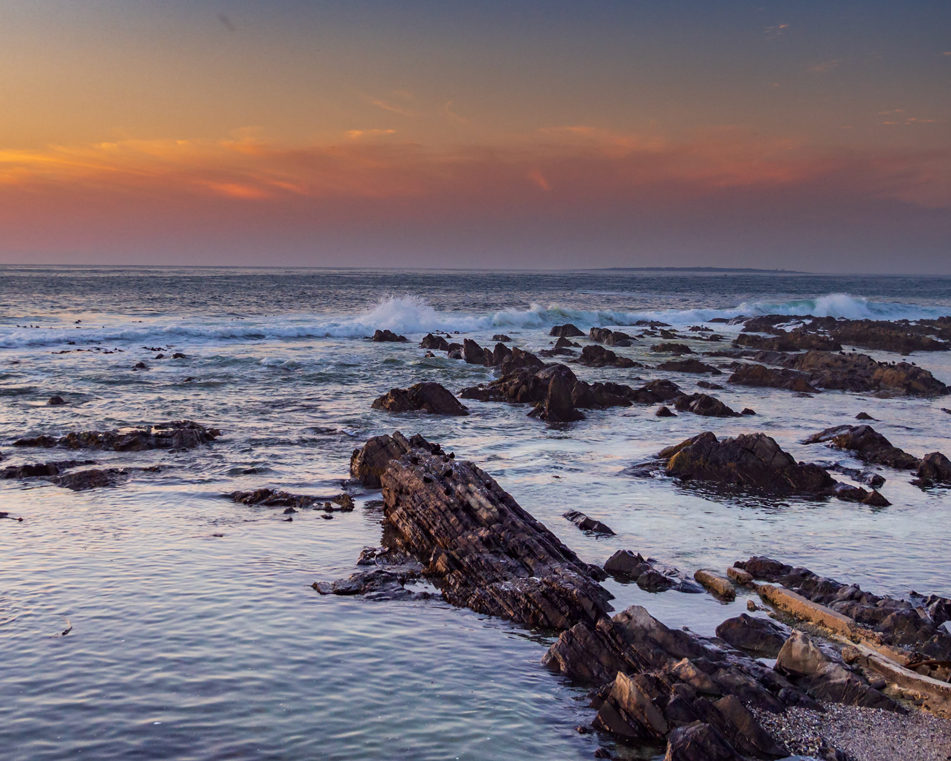 Sunset over the Atlantic Ocean