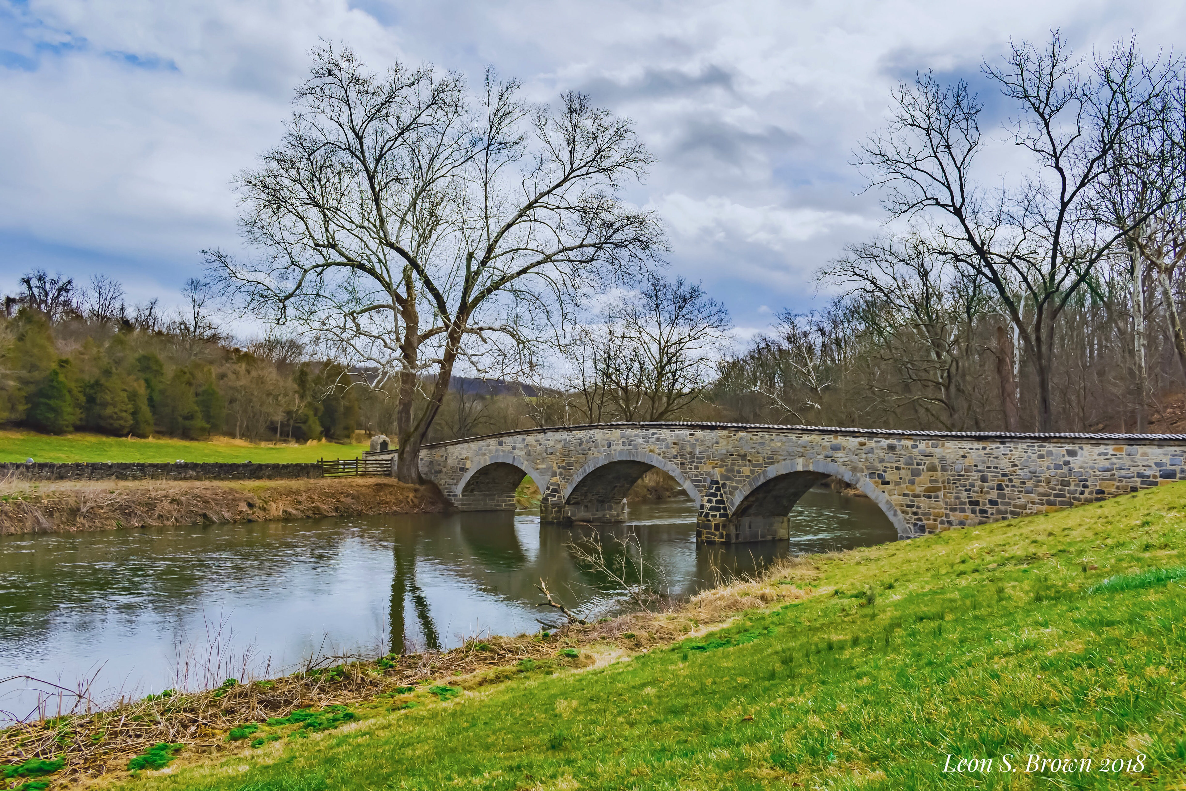 The Burnside Bridge at Antietam National Battlefield near Sharpsburg, Maryland