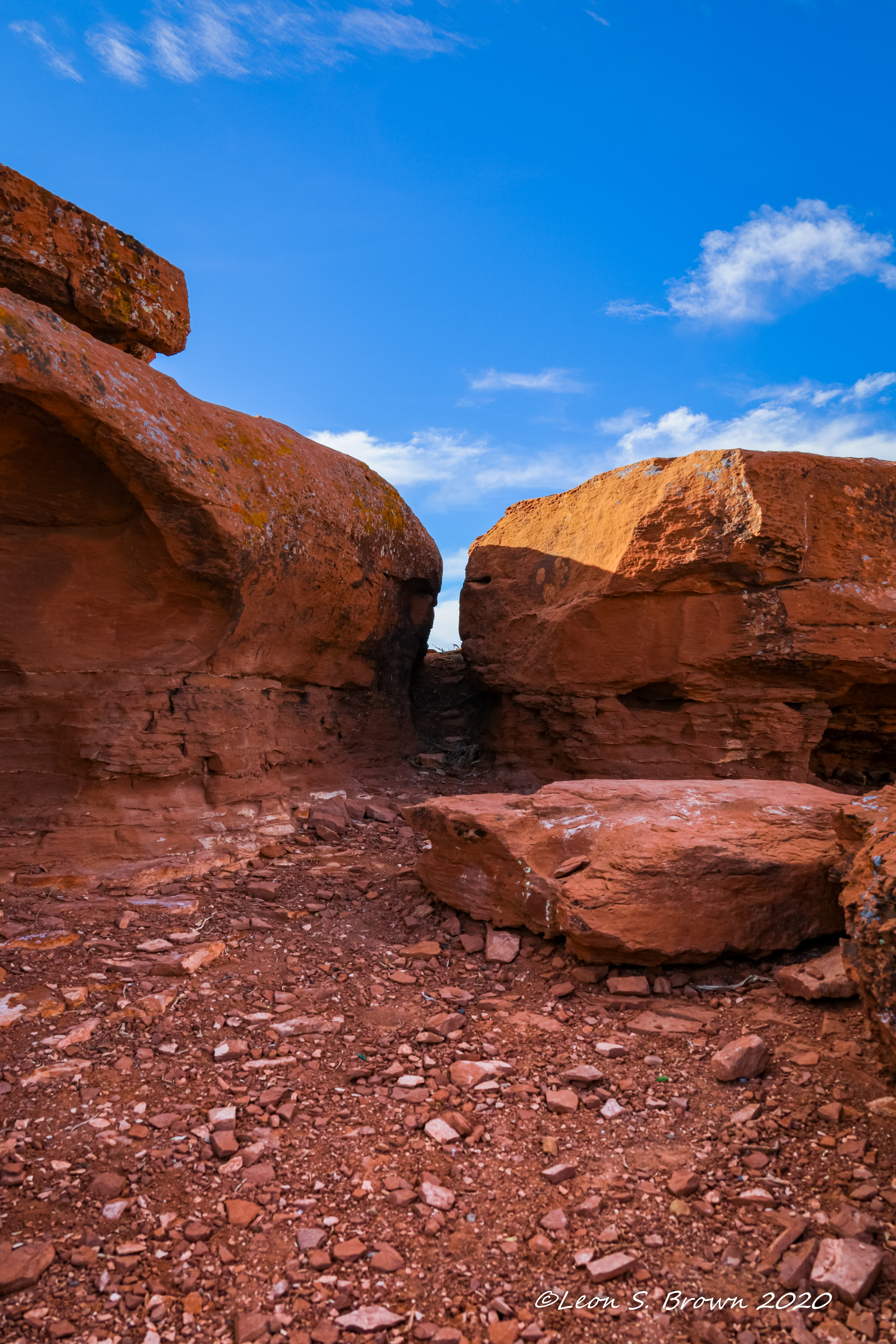 Rock Formations at Meteor Crater Rest Area in Arizona