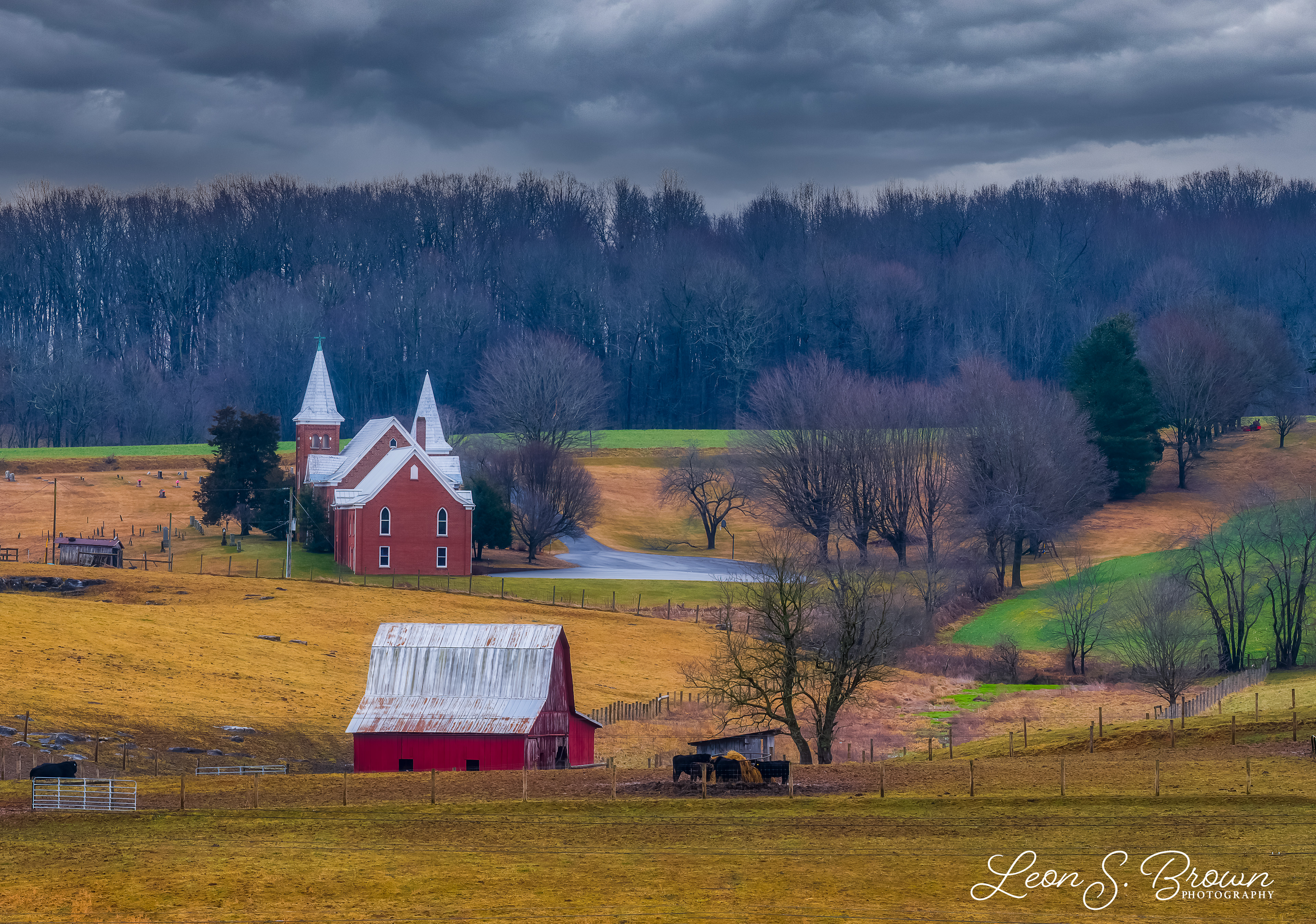 Saint Pauls Church and Valley in Crockett, Virginia