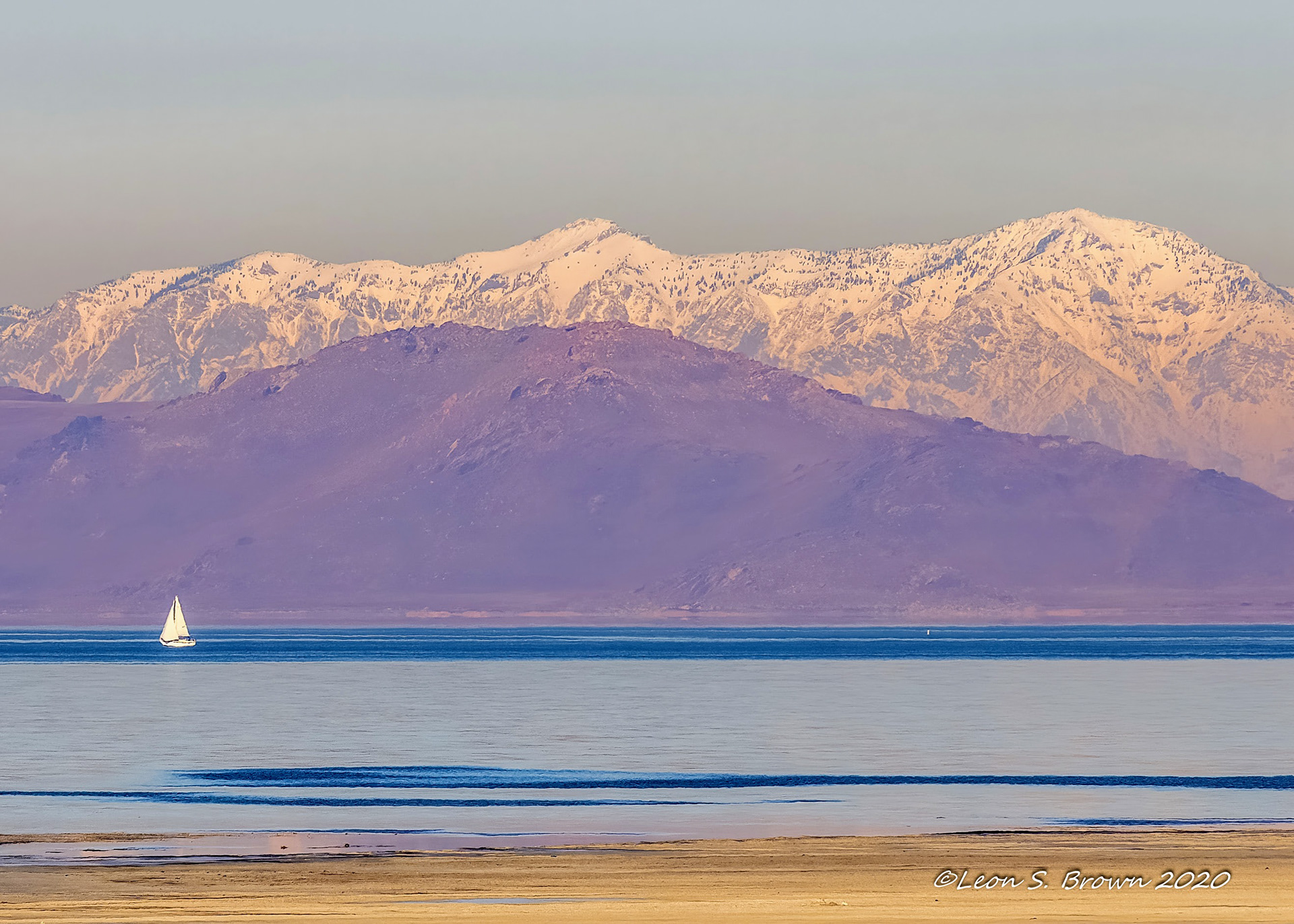 Sunset over The Great Salt Lake