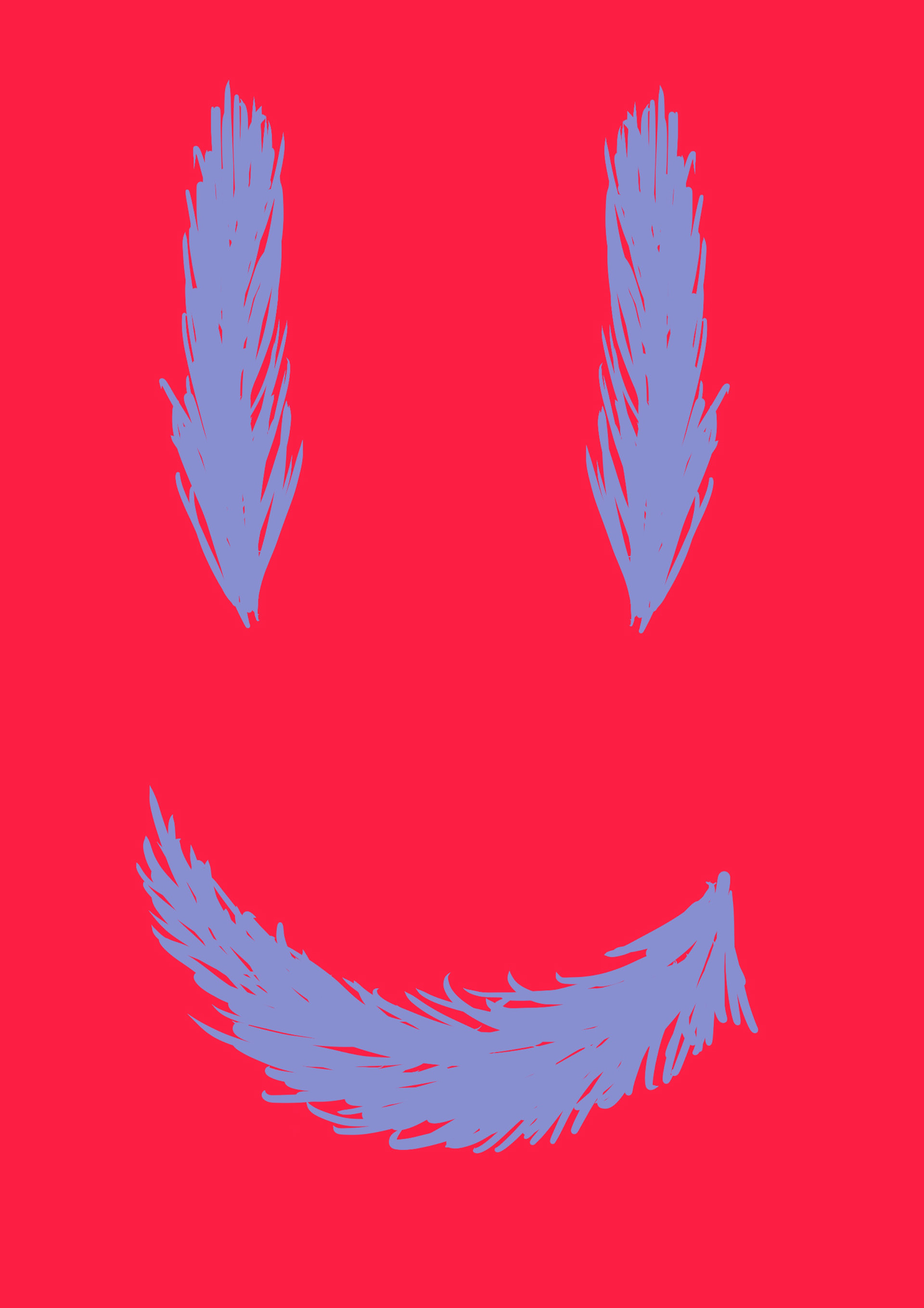 These two link to another rule (no.9). I just thought that since feathers are light and the rule it be happy that feathers making a smiley fit would be a good fit.