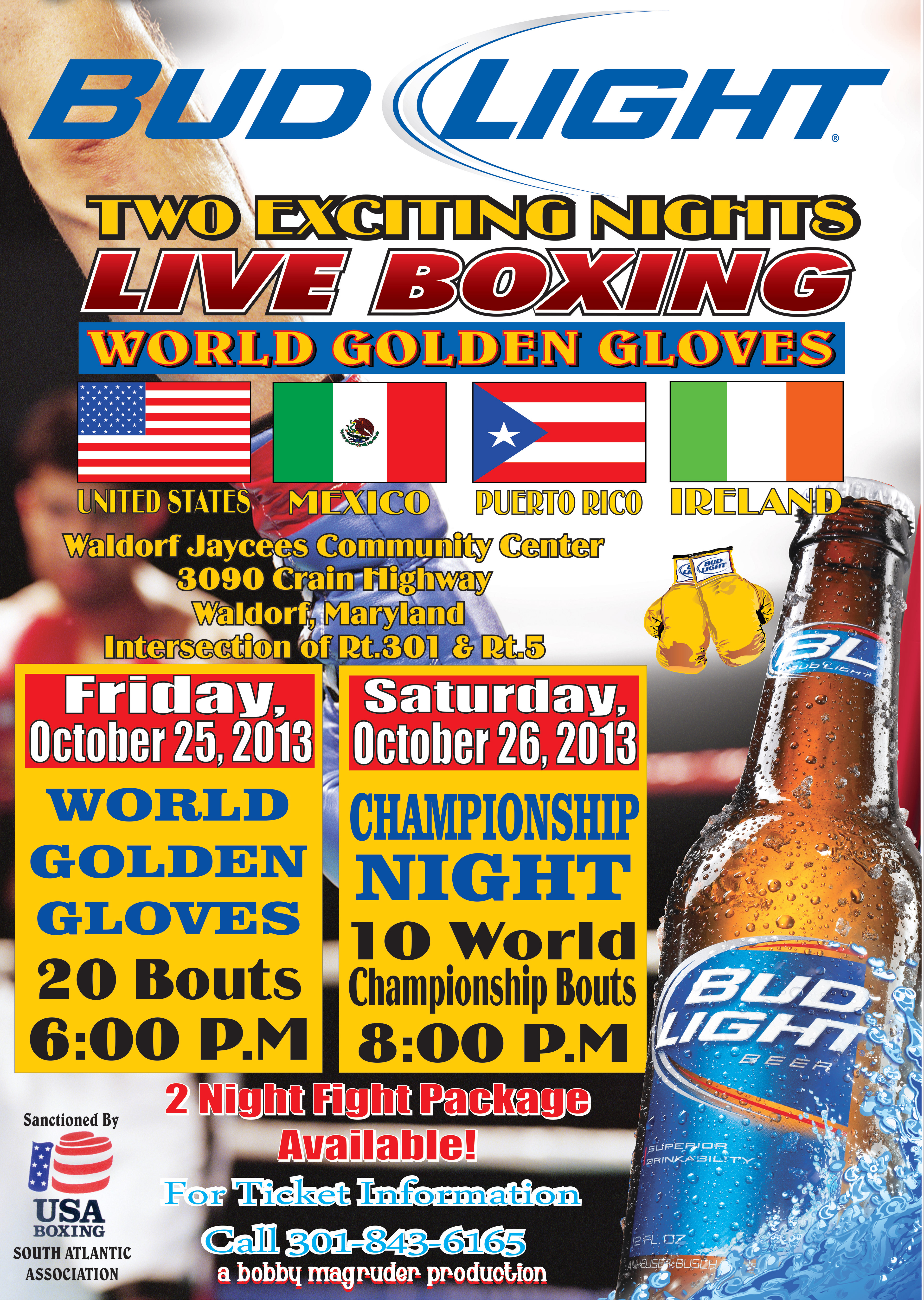 Bud Light Golden Gloves, 2013. Bob Hall