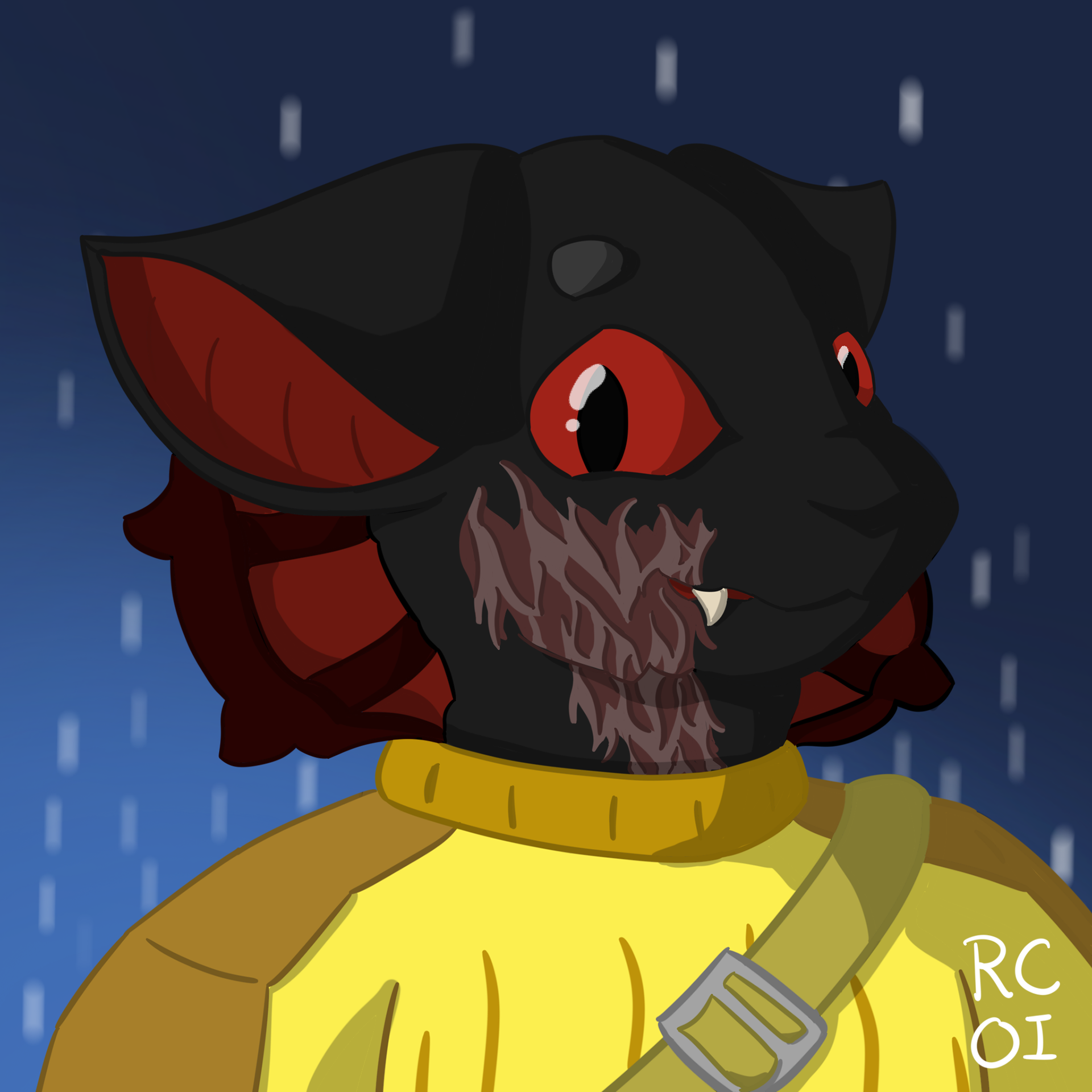 A headshot commission that emphasized the rendering of scar tissues in my art style. It took quite long but came out well.