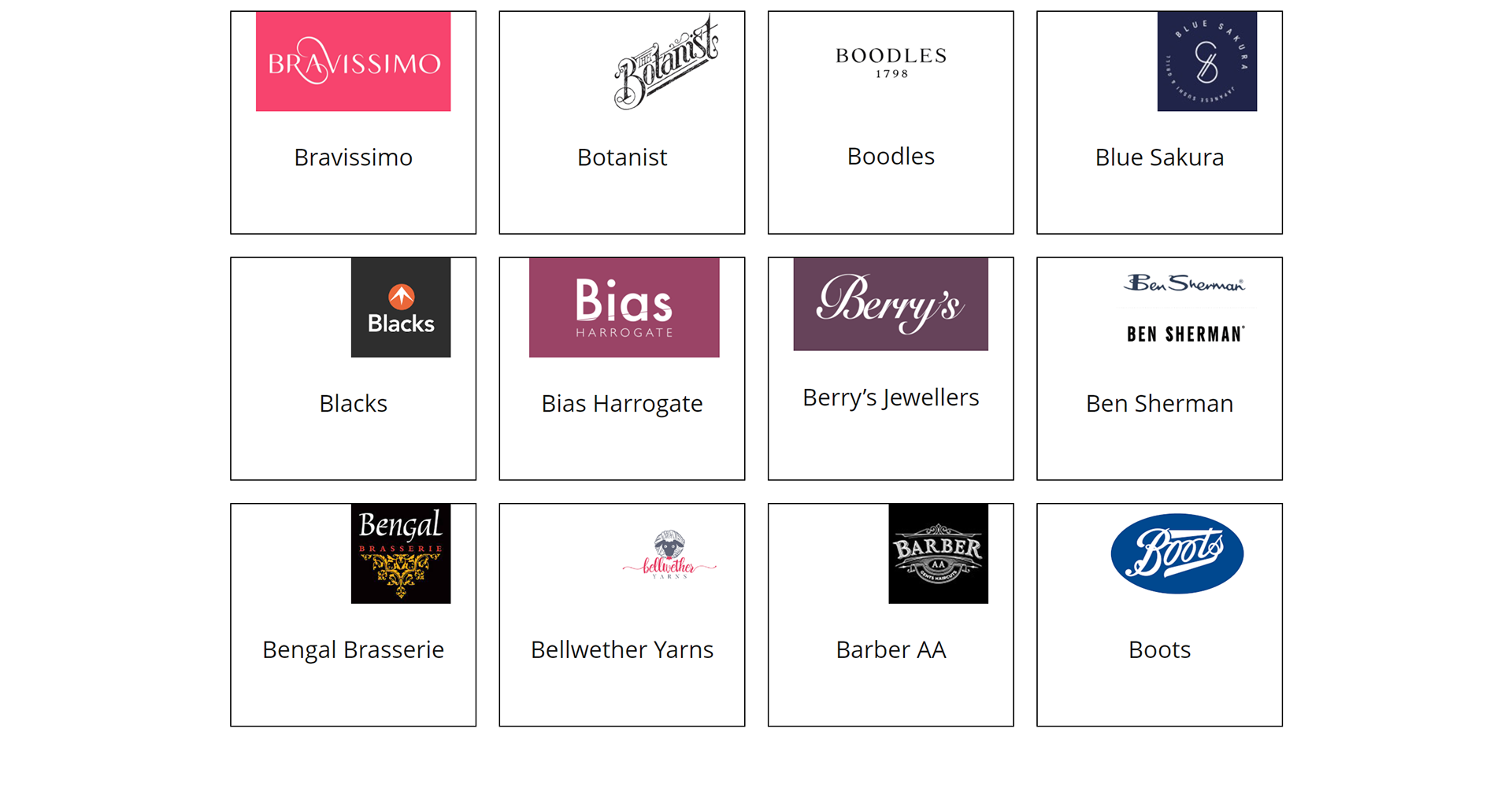 List of shops 2