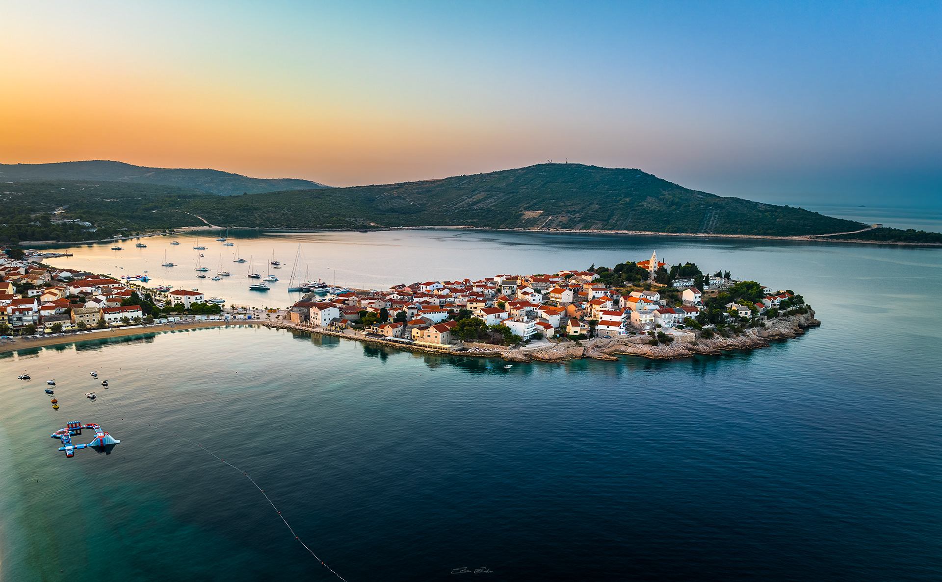 Aerial view of Primošten - Croatia