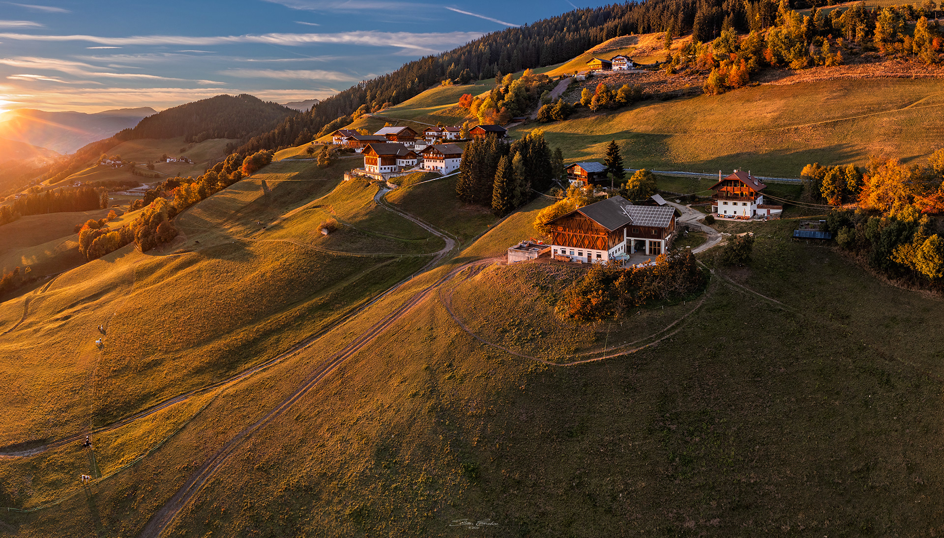 Santa Maddalena autumn sunset