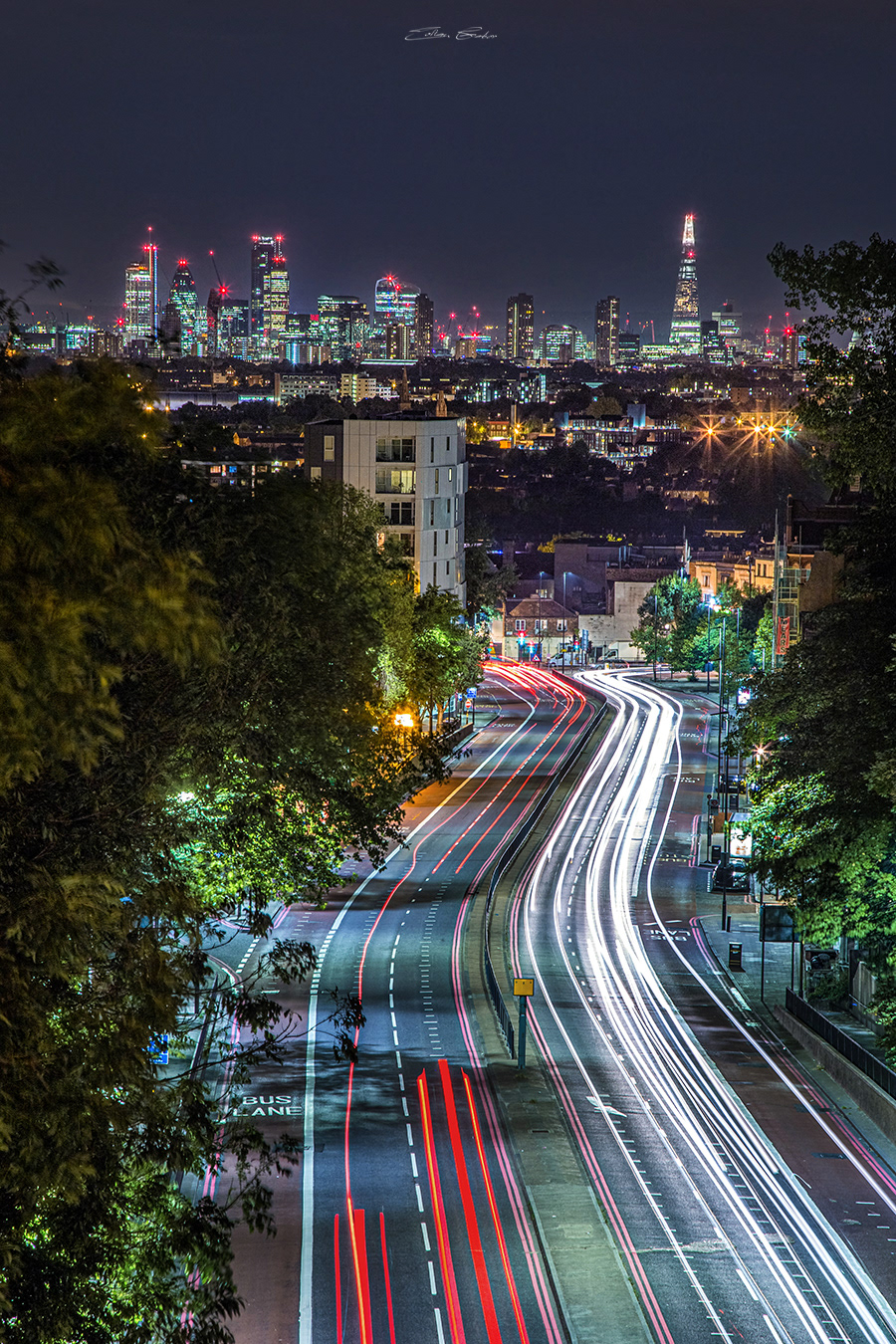 Archway Road with Downtown of London