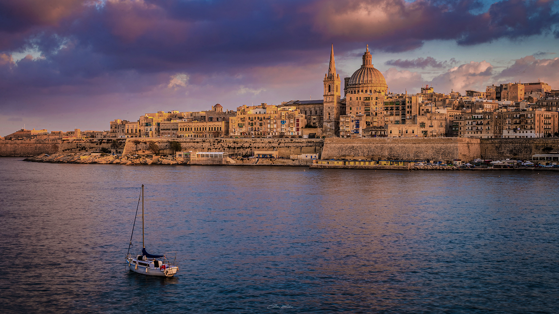 Sailboat at Valletta
