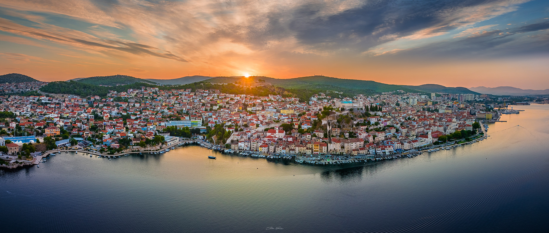 Aerial view of Šibenik - Croatia