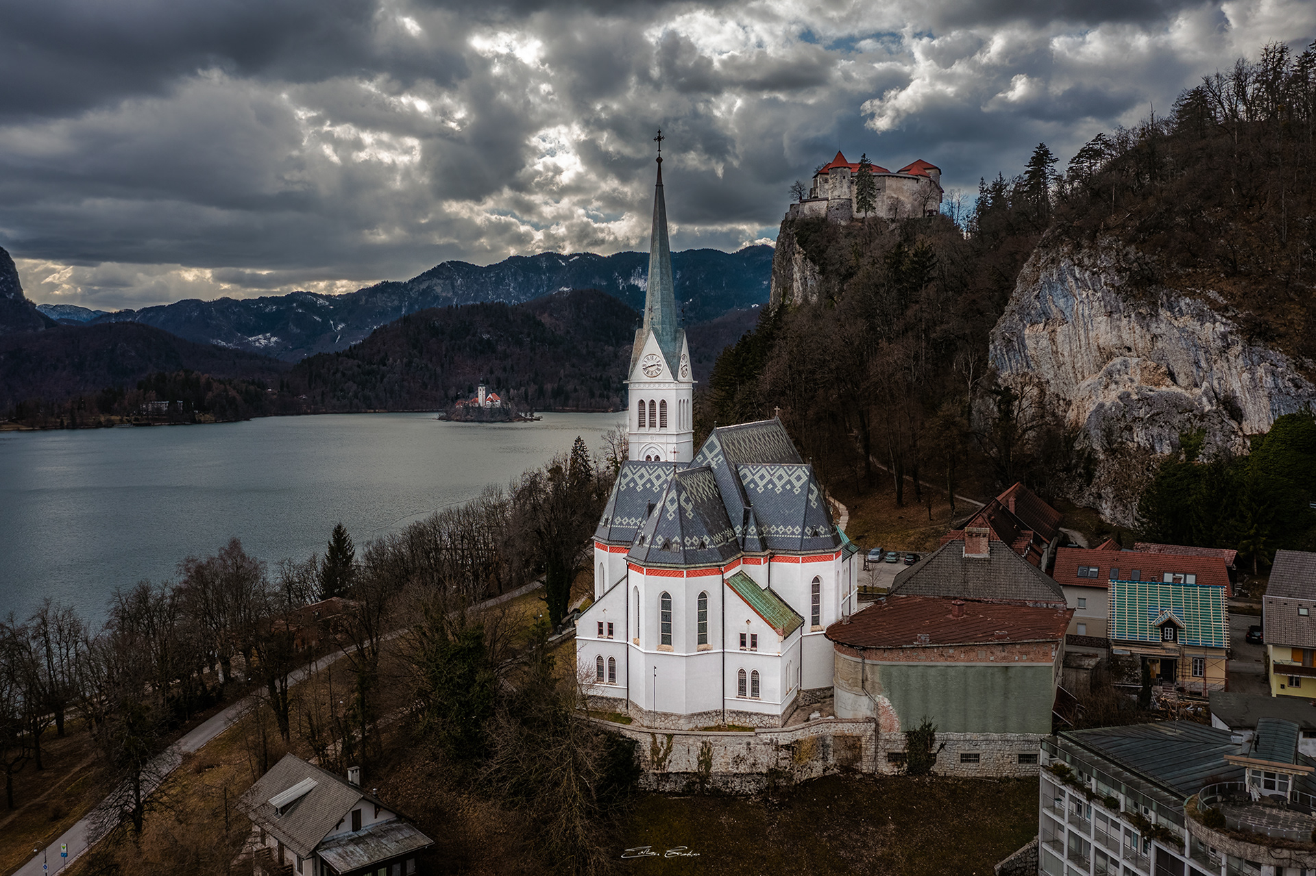 St. Martina Parish Church by Lake Bled