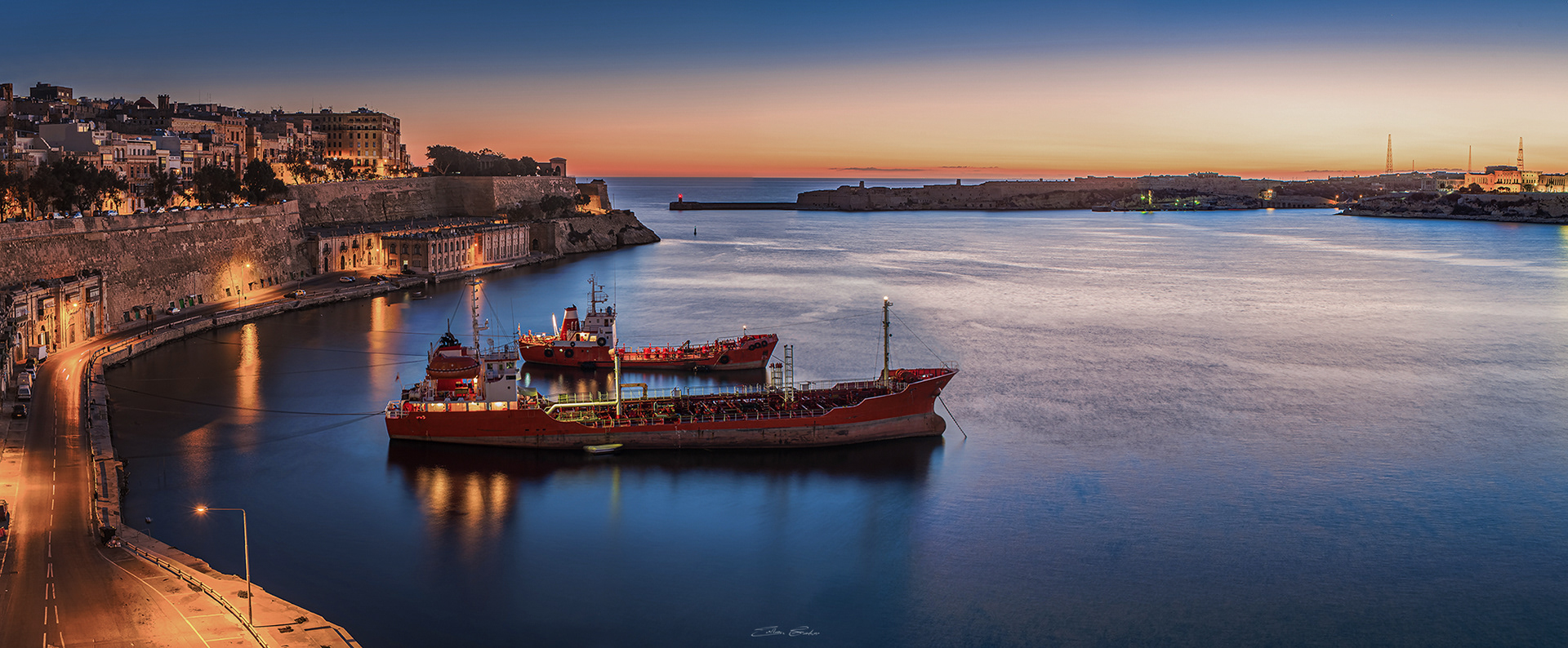 The Grand Harbour at sunrise