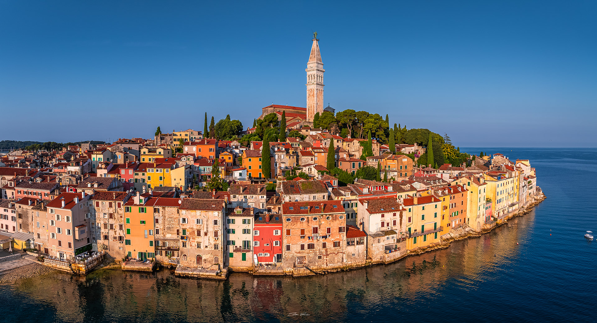 Aerial view of Rovinj, Croatia