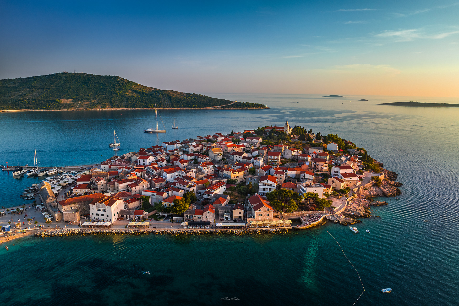 Aerial view of Primošten - Croatia
