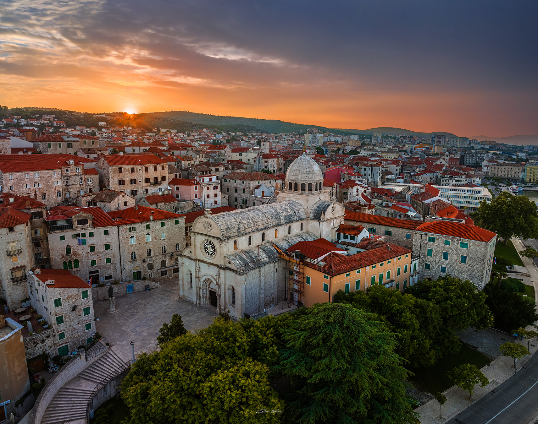 Aerial view of Šibenik - Croatia